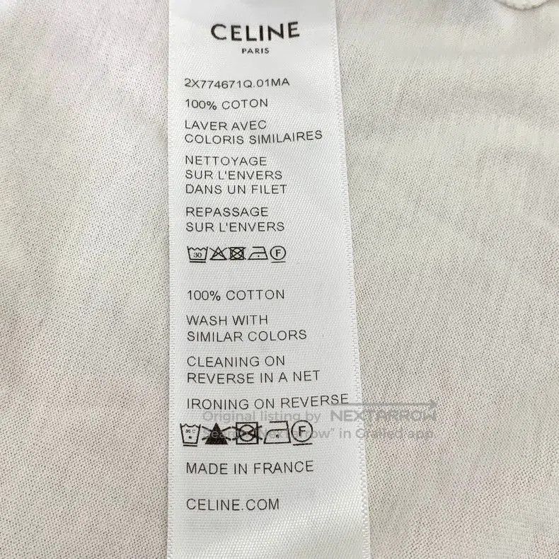 Celine Celine White Logo Print Cotton T. Size US S / EU 44-46 / 1 - 8 Thumbnail