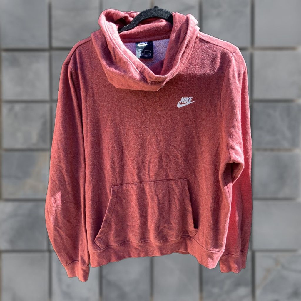 Nike Nike Red Swish Logo Hoodie L Pocket Pullover Cotton Streetwear Activewear Mens Size US L / EU 52-54 / 3 - 1 Thumbnail