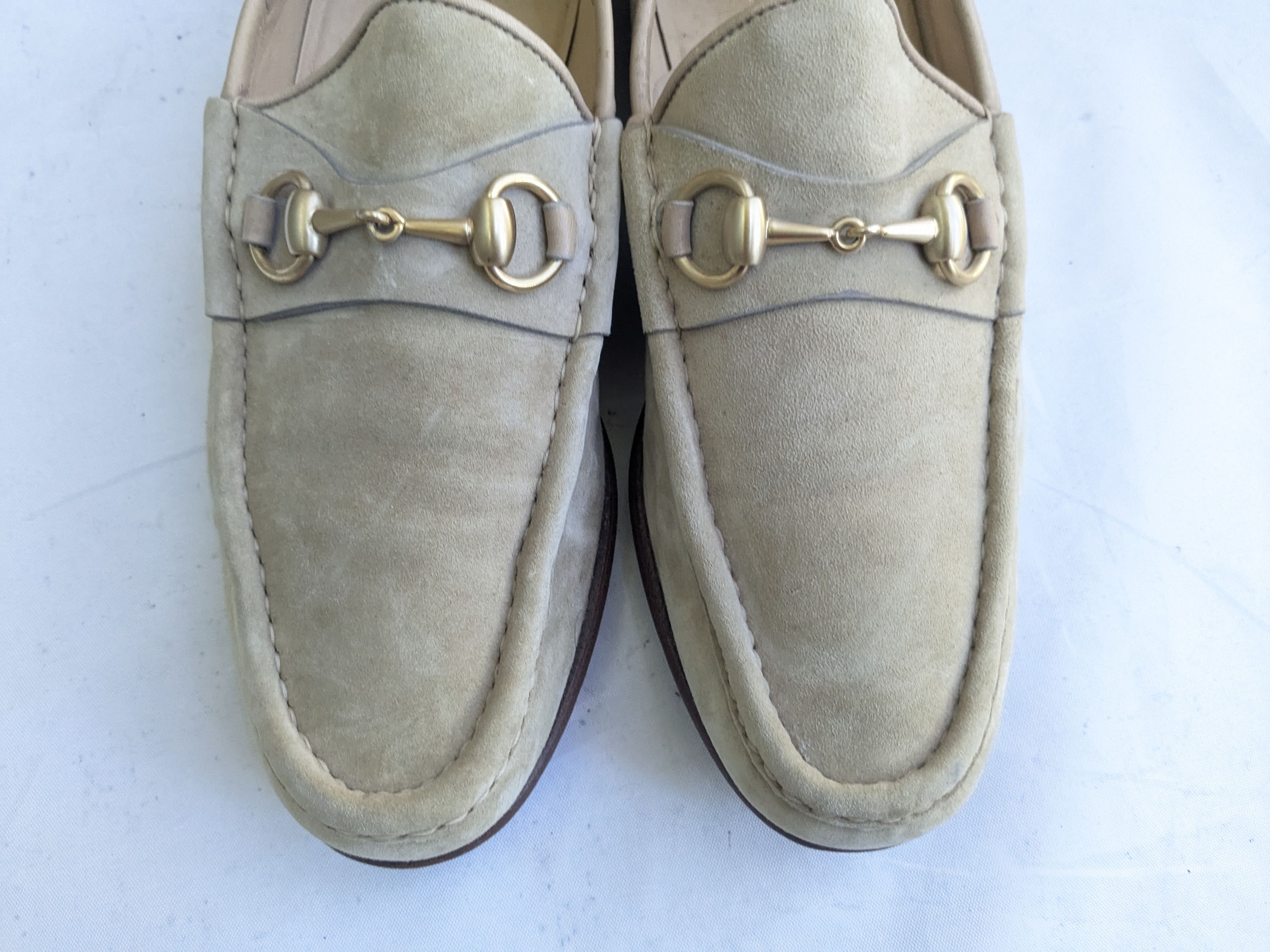 Gucci Gucci Horsebit Loafers 9.5 Beige Suede Leather Size US 9.5 / EU 42-43 - 5 Thumbnail