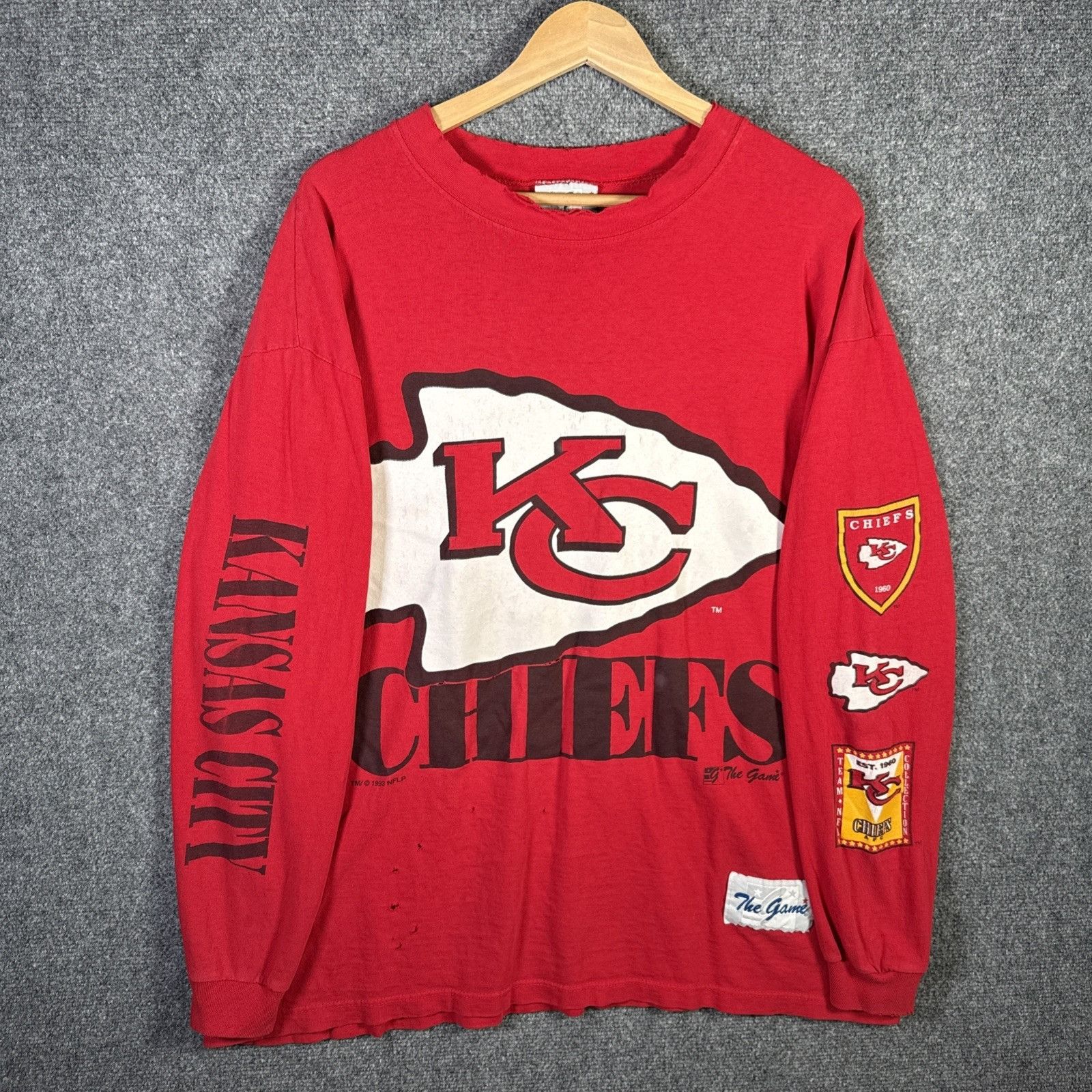 The Game Vintage Kansas City Chiefs Shirt Mens XL Red 90s Long Sleeve Size US XL / EU 56 / 4 - 1 Thumbnail