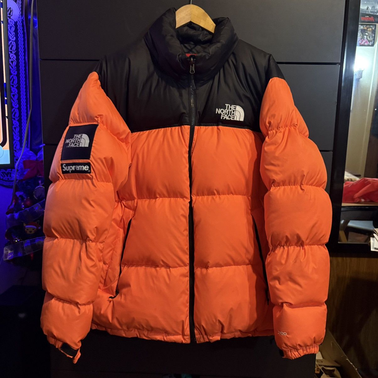 Supreme × The North Face SUPREME x THE NORTH FACE NUPSTE JACKET ORANGE SZ XL  F/W 2016 | Grailed