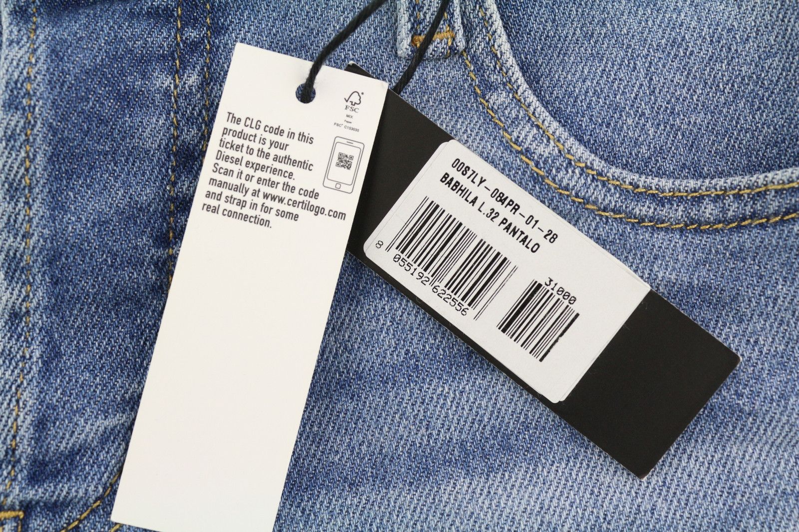 Diesel BABHILA 084PR W28/L32 Slim Regular Waist Denim Jeans 40682 Size 28" / US 6 / IT 42 - 11 Thumbnail