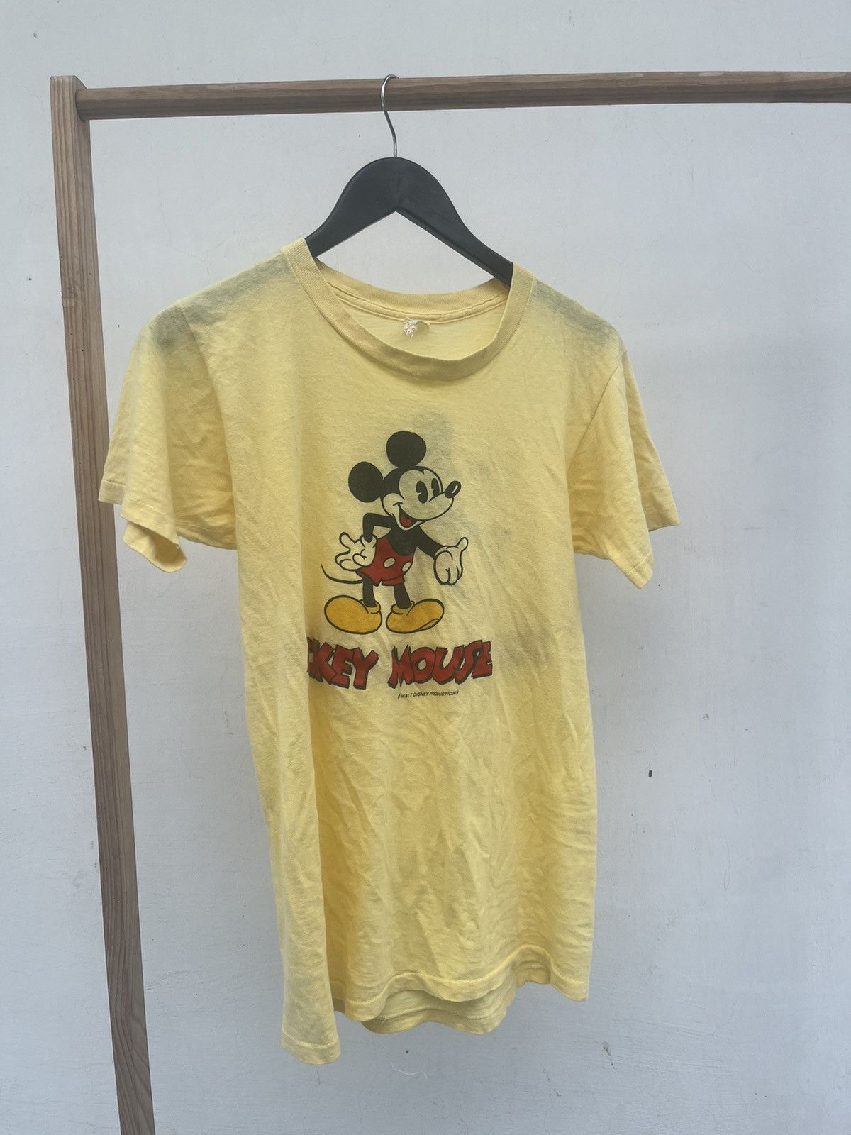 Band Tees × Mickey Mouse × Vintage 70's MICKEY MOUSE DOUBLE SIDE Size US M / EU 48-50 / 2 - 7 Thumbnail