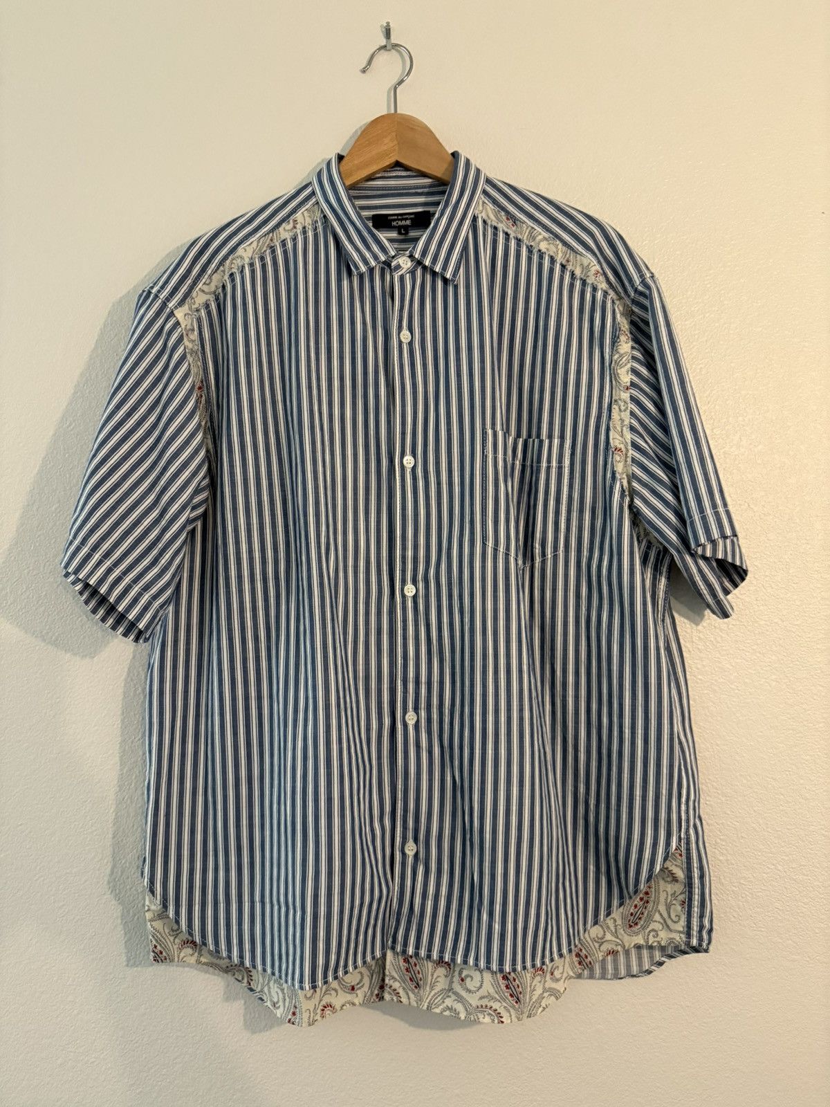 Comme des Garcons Homme CDG HOMME PAISLEY STRIPED SHIRT Size US L / EU 52-54 / 3 - 1 Thumbnail