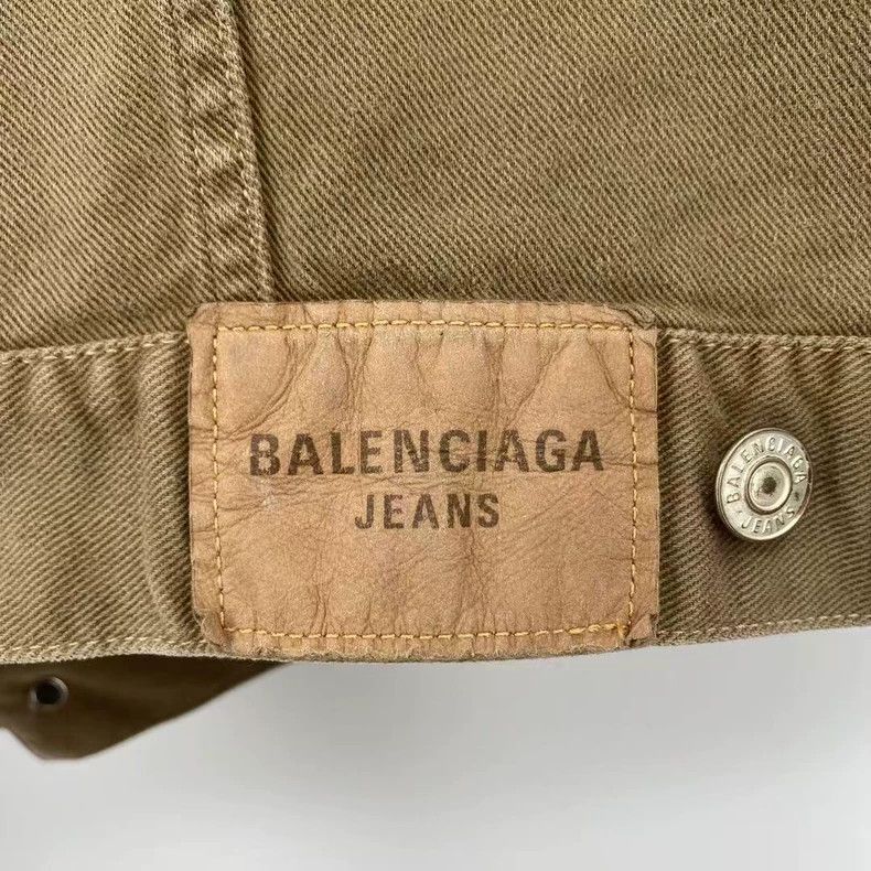 Balenciaga Balenciaga Kaki Tiger Limited Embroidered Letter Denim Jac Size US XS / EU 42 / 0 - 5 Thumbnail