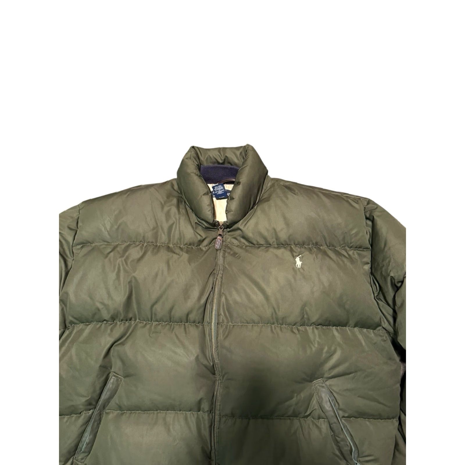 Ralph Lauren VTG 90s Polo Ralph Lauren Down Puffer Bomber Jacket XL Olive Green Men Regular Warm Outer Shell Zip Size US XL / EU 56 / 4 - 6 Thumbnail