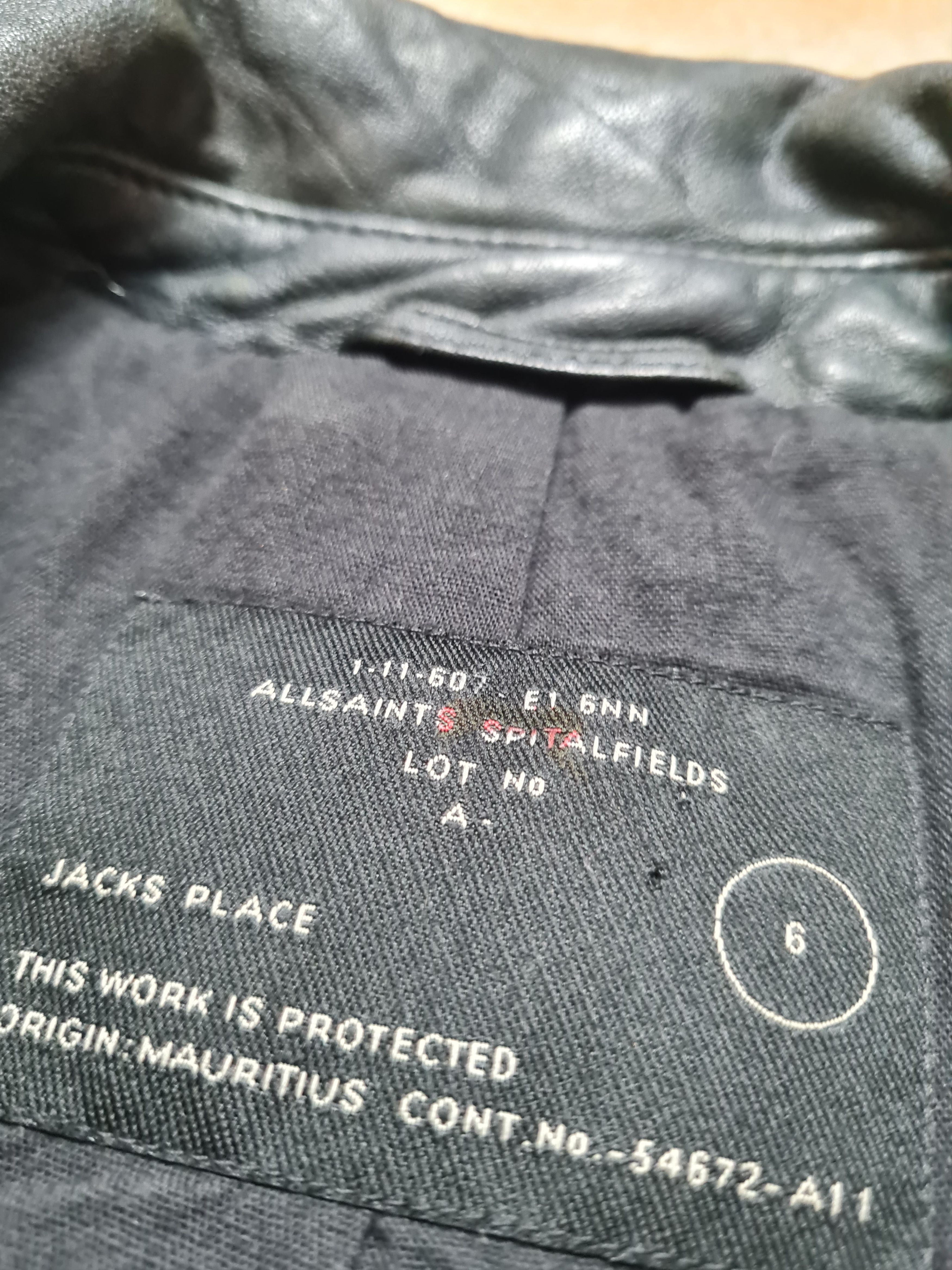 Allsaints VINTAGE ALL SAINTS STANTON LEATHER JACKET BLACK SIZE 6 Size M / US 6-8 / IT 42-44 - 7 Thumbnail