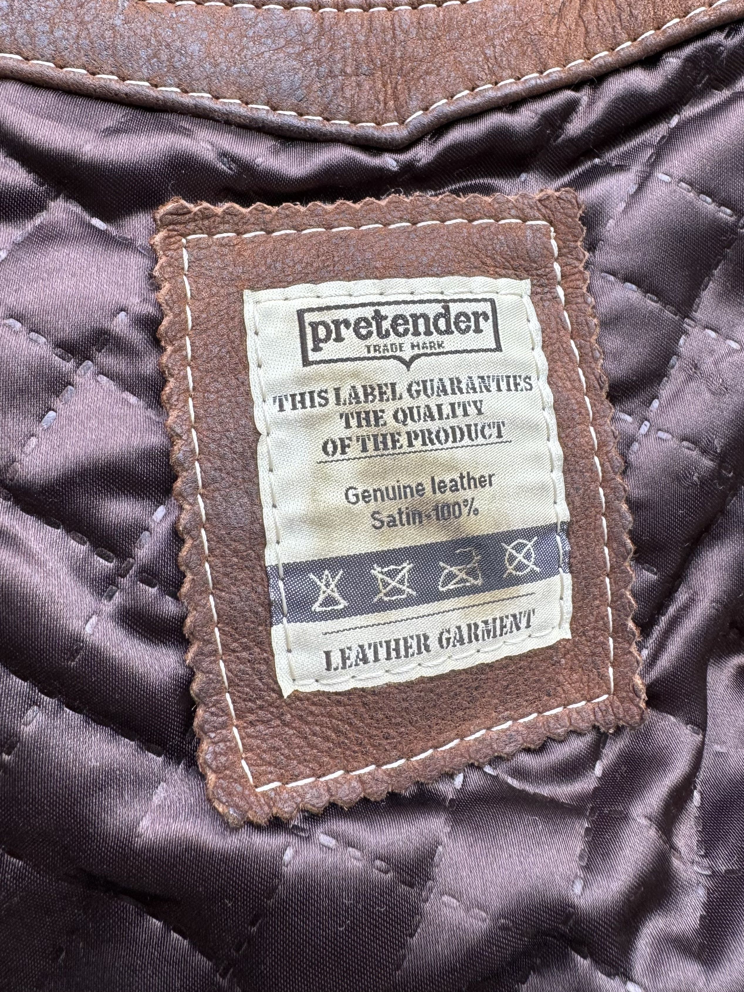 Japanese Brand Vintage Heavy Leather Bomber Jacket (ET1)(D15) Size US XL / EU 56 / 4 - 7 Thumbnail