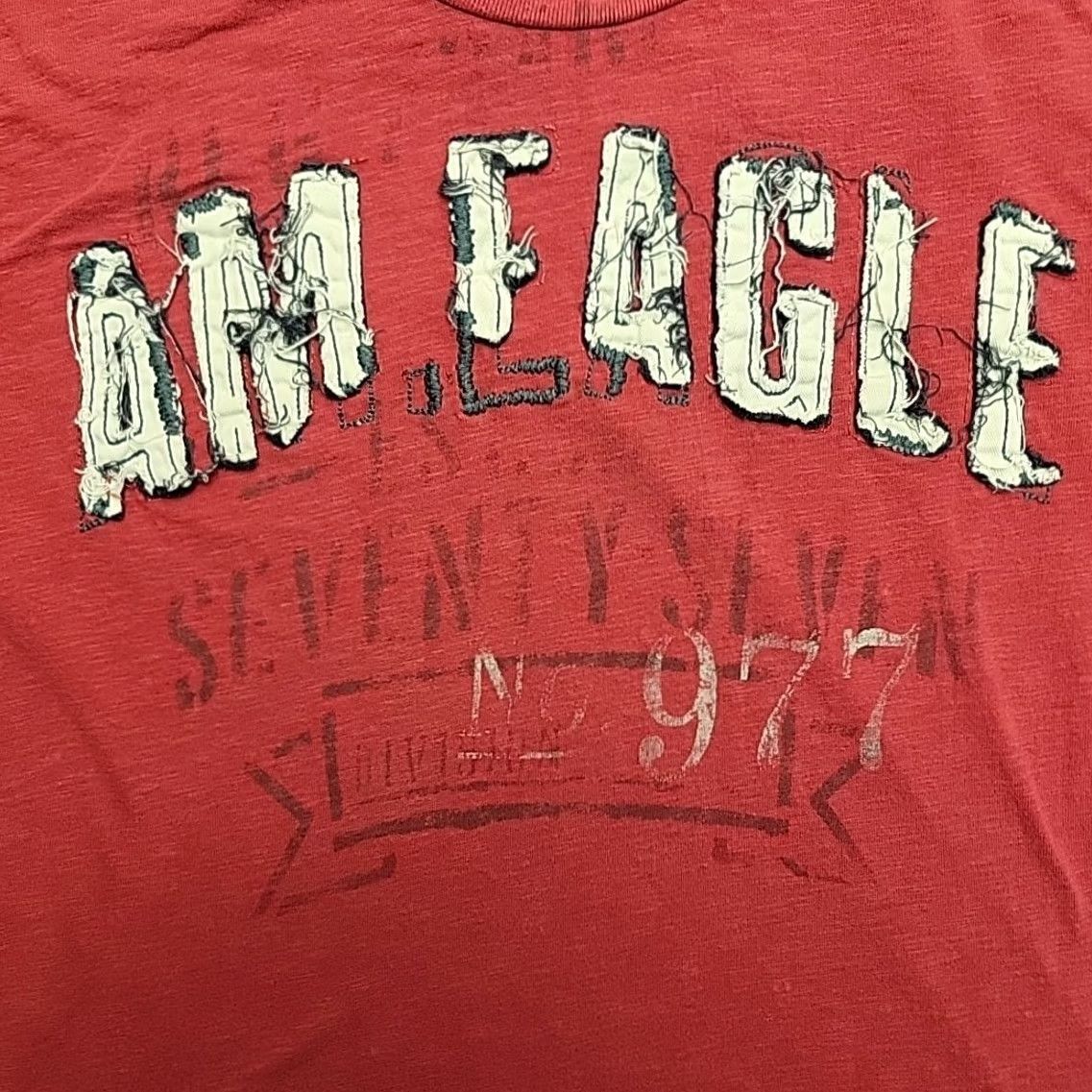 American Eagle Outfitters American Eagle Outfitters Shirt Mens L Red Long Sleeve Crewneck Y2K Retro TEE Size US L / EU 52-54 / 3 - 4 Thumbnail