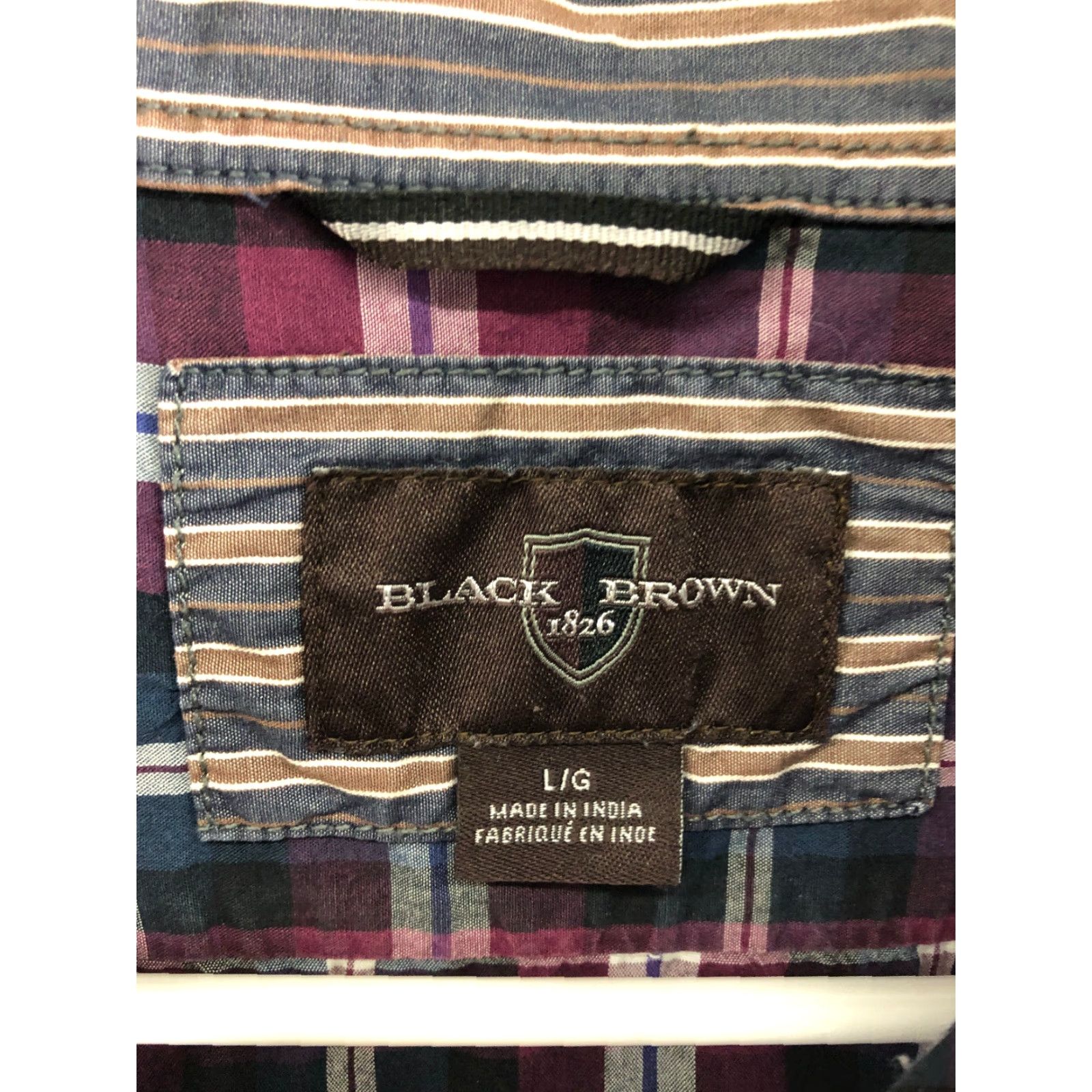 Vintage Black Brown 1826 Shirt Plaid Button-Down Long Sleeve Mens Large Red Collared Shirt Size US L / EU 52-54 / 3 - 6 Thumbnail