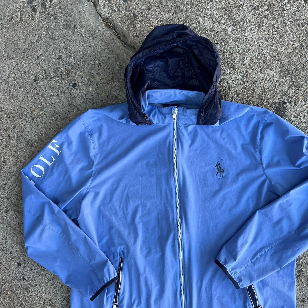 Polo Ralph Lauren × Vintage Polo Golf Ralph Lauren Windbreaker Jacket Blue Gorpcore Size US XXL / EU 58 / 5 - 2 Thumbnail