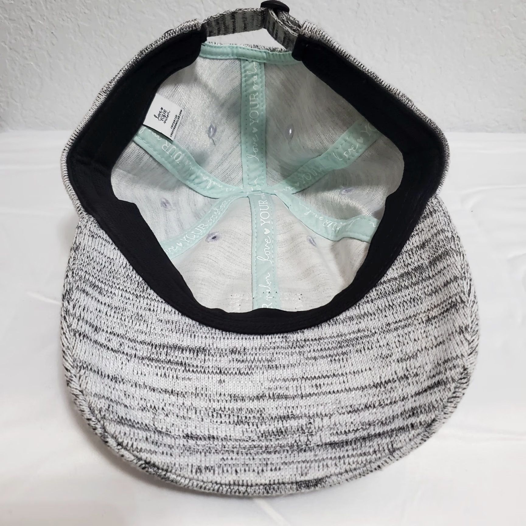 Vintage Love Your Melon Hero Cap Light Gray Knit Baseball Hat Strap Back Patch Logo Size ONE SIZE - 6 Thumbnail