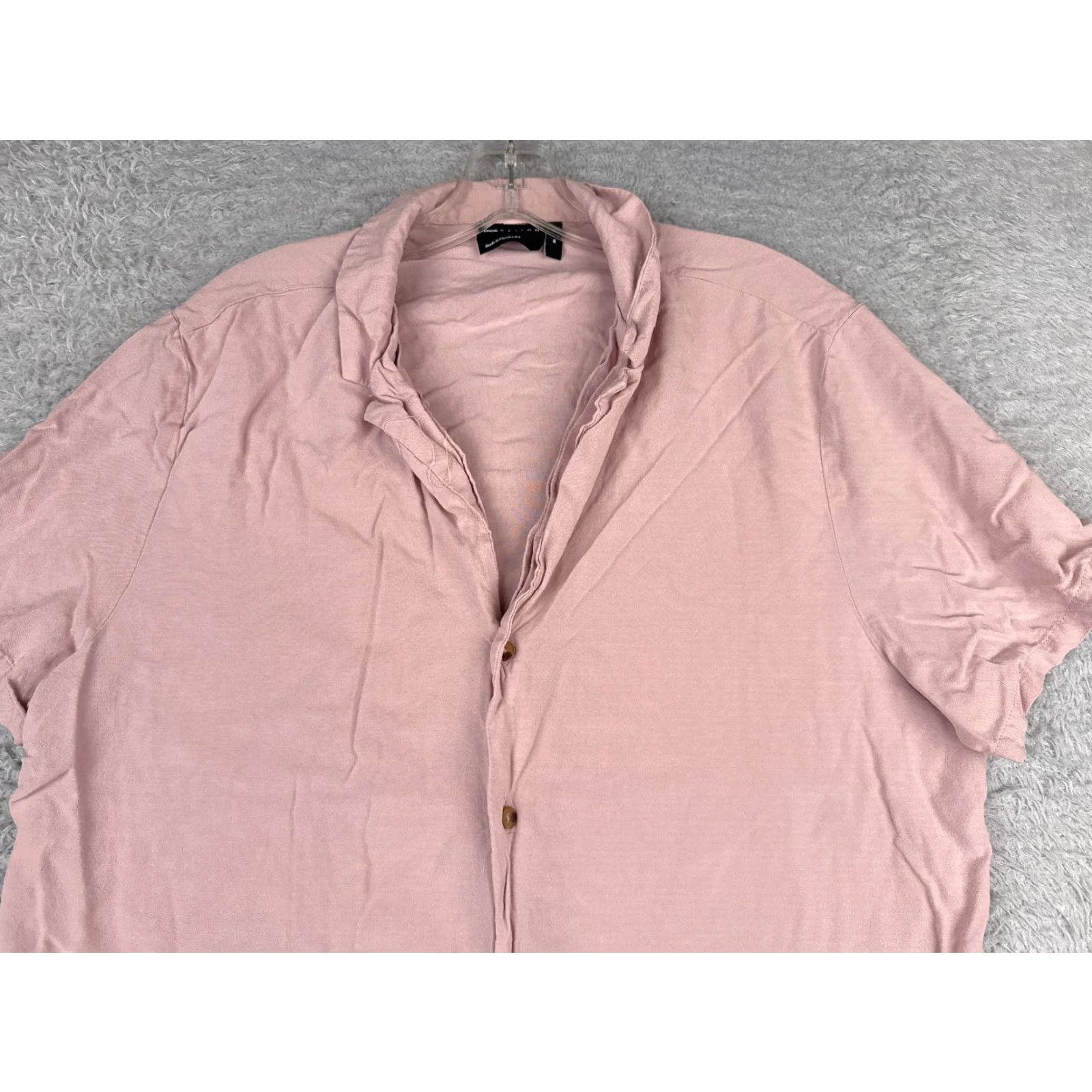 Asos VINTAGE ASOS Men’s Pink Hawaiian Shirt Short Sleeve Casual Resort 90s Medium Size US M / EU 48-50 / 2 - 4 Thumbnail
