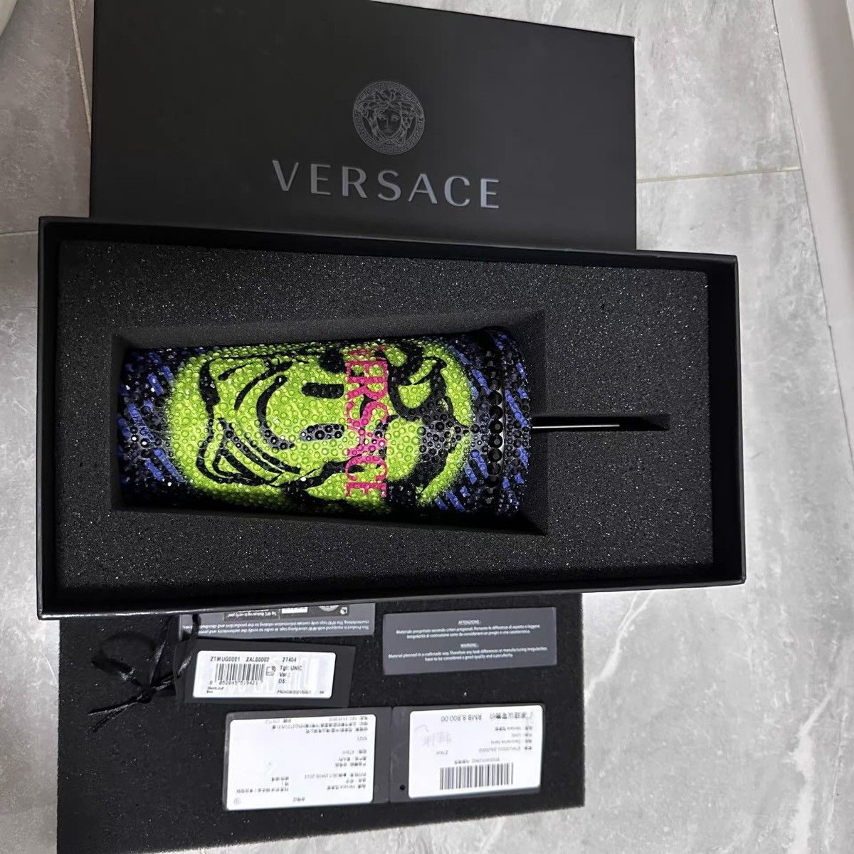 Versace Medusa Logo Swarovski Crystal Metal Travel Mug Cup Size ONE SIZE - 6 Thumbnail