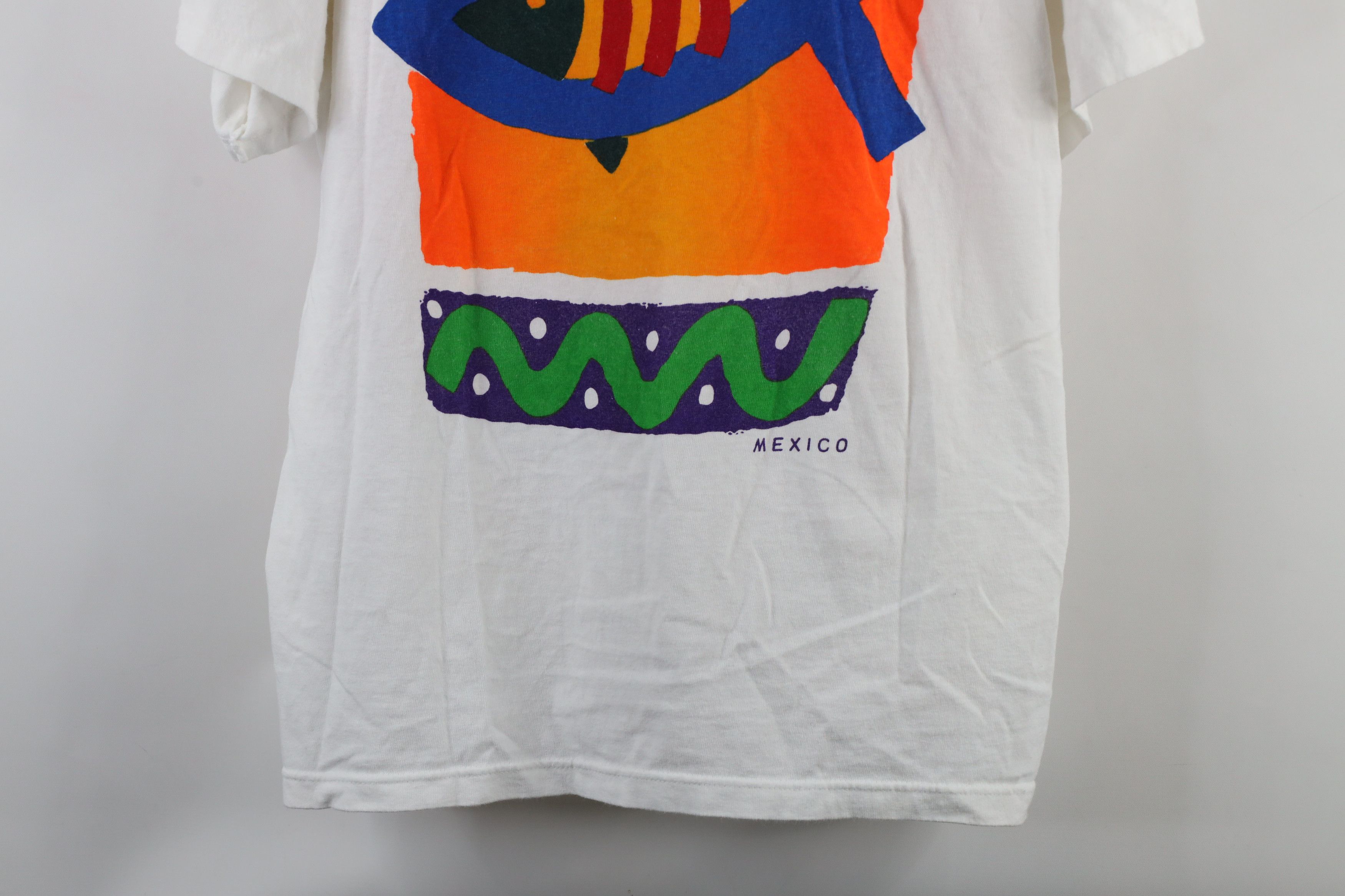 Vintage Vintage 90s Streetwear Fish Cozumel Mexico T-Shirt White Size US L / EU 52-54 / 3 - 3 Thumbnail