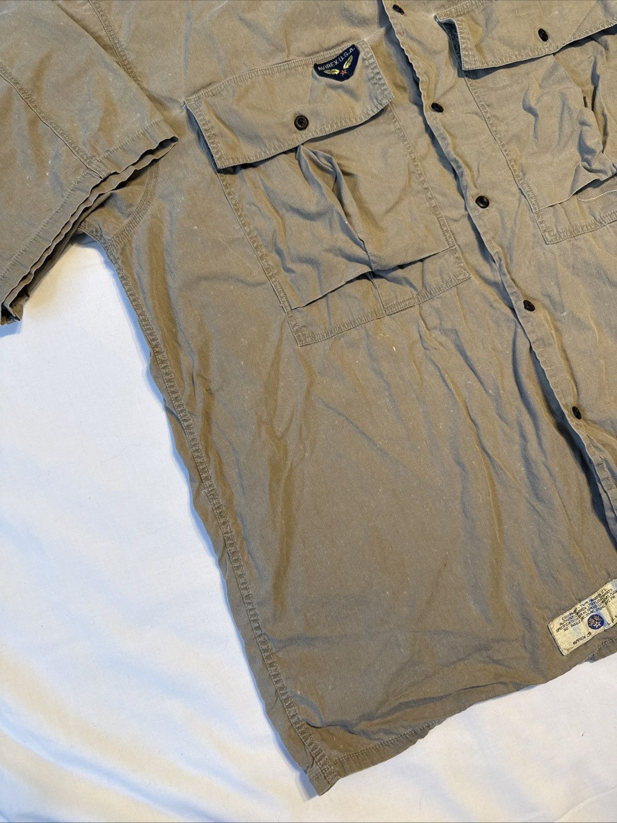 Avirex Vintage 90s Avirex WW2 Red Cross China 1941 Tan Flight Shirt Size US XL / EU 56 / 4 - 3 Thumbnail