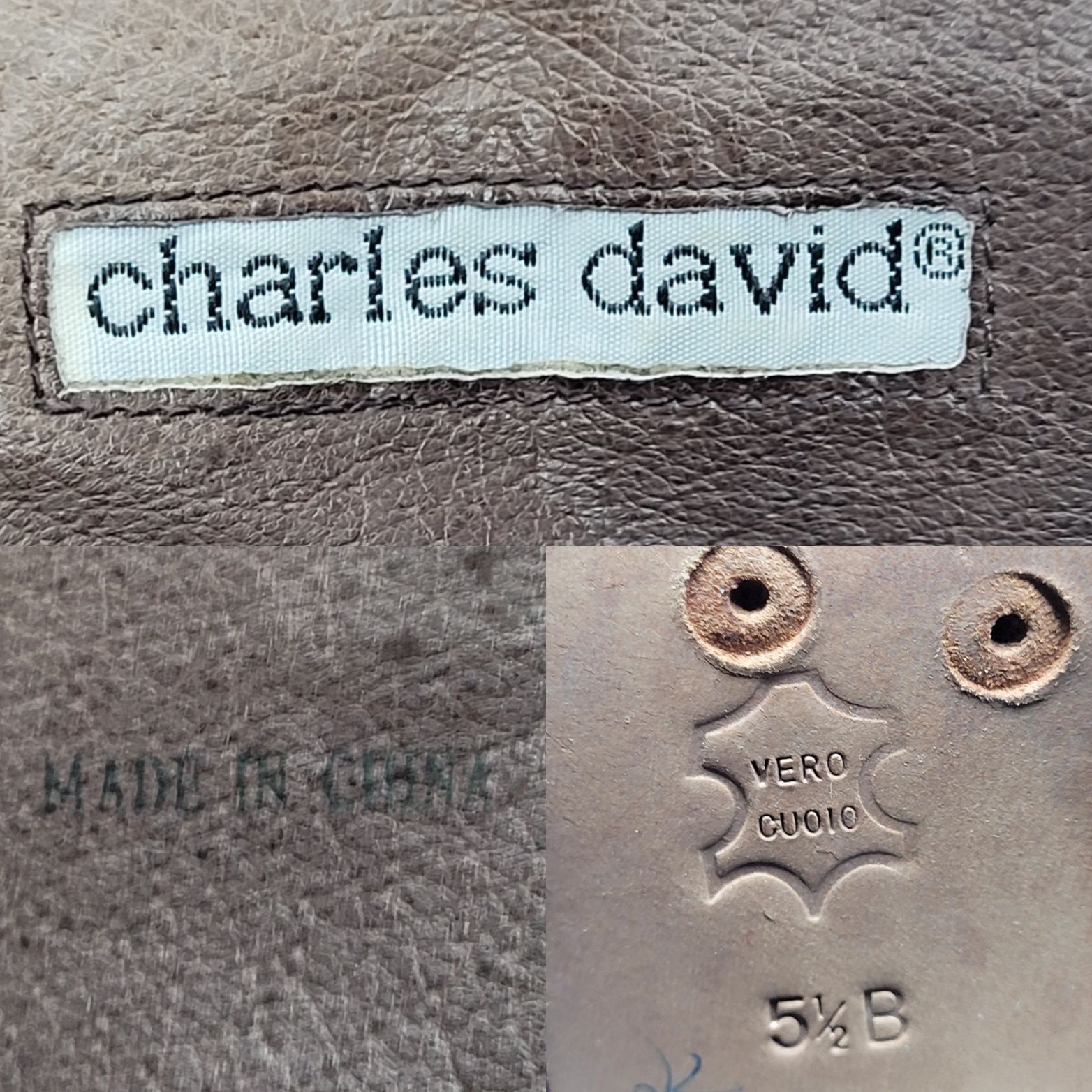 Vintage Vintage Charles David Brown Leather Knee-High Heeled Boots S Size US 5.5 / IT 35.5 - 3 Thumbnail