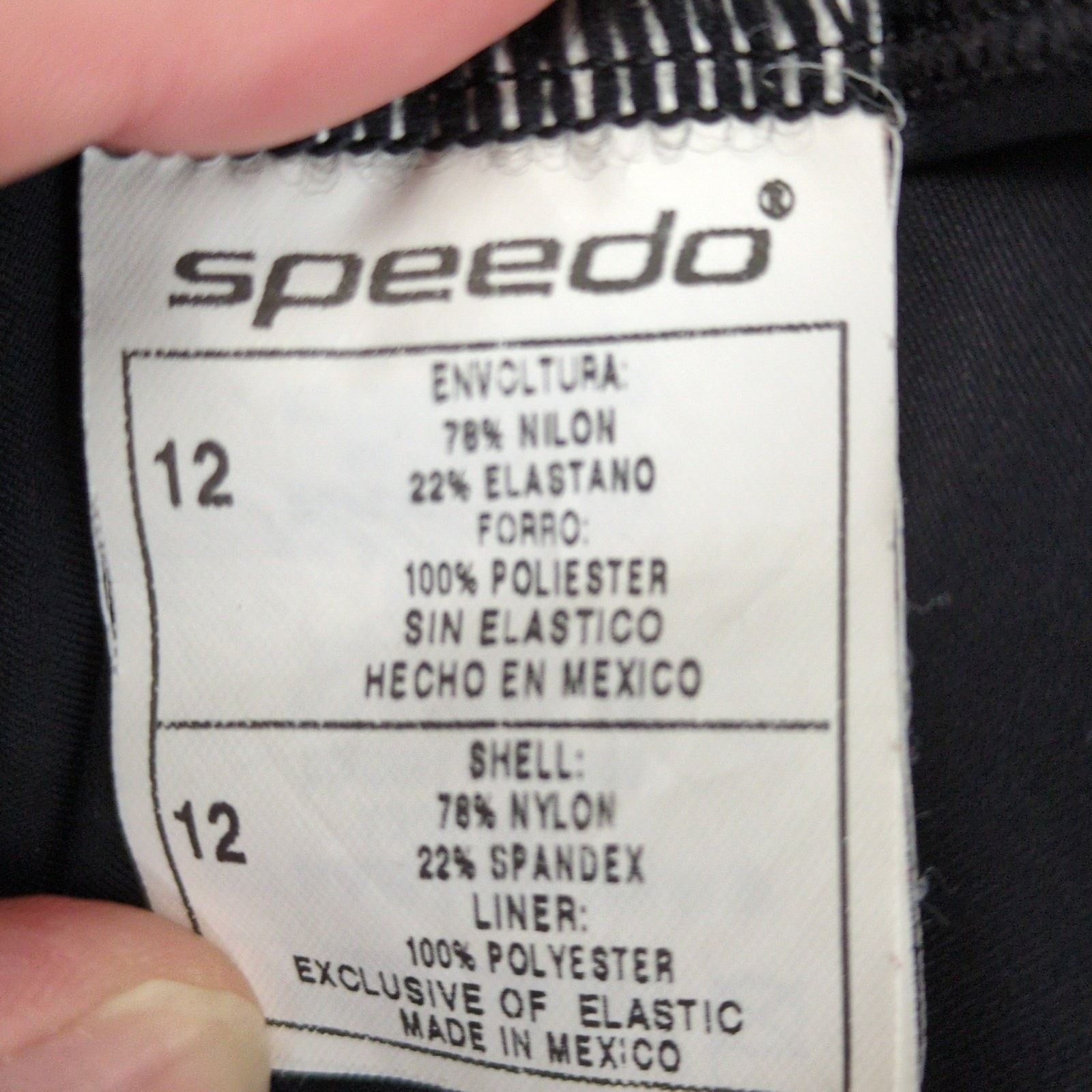 Speedo Speedo Women's 12 Black One-Piece Swimsuit Bathing Suit Size XL / US 12-14 / IT 48-50 - 5 Thumbnail