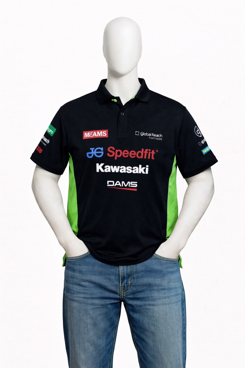 Vintage Kawasaki Racing Polo Shirt Black Size L Vintage Size US L / EU 52-54 / 3 - 1 Thumbnail