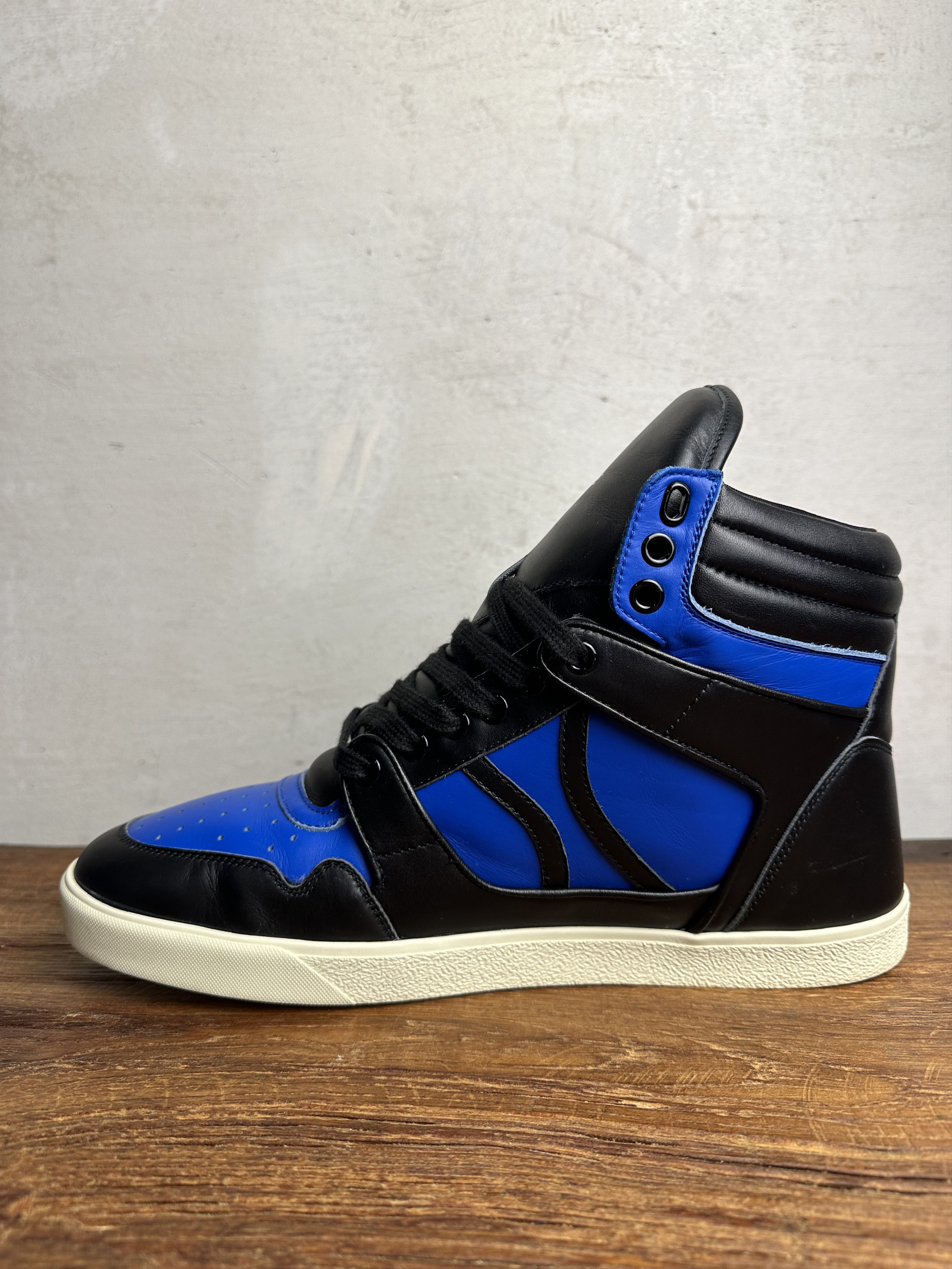 Celine Celine Celine Break Logo Leather Sneakers in Black Blue Size US 9 / EU 42 - 10 Thumbnail
