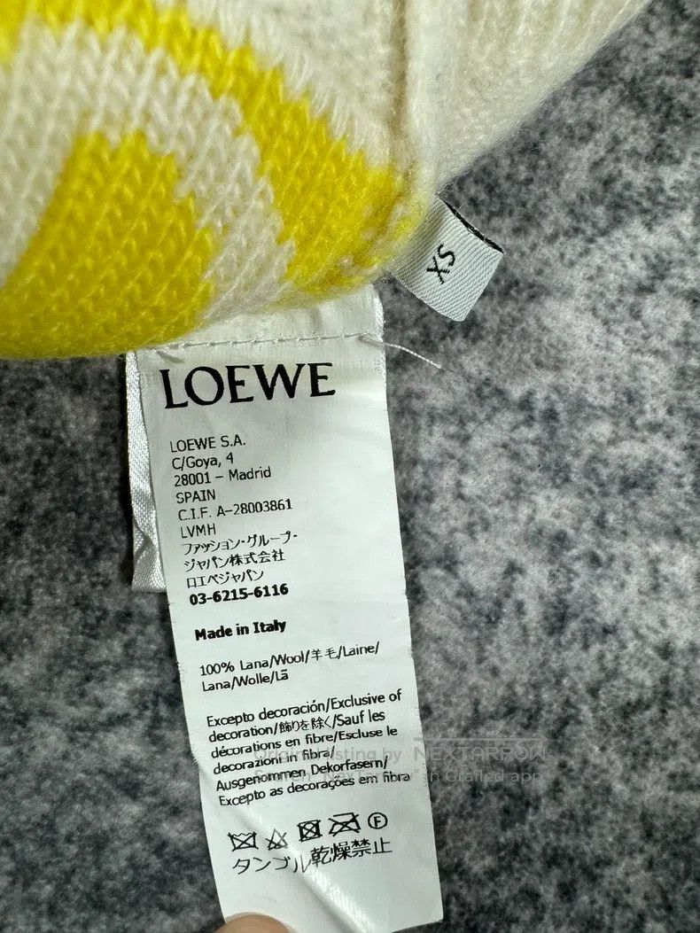 Loewe Loewe White Multi-logo Wool Knitwear Size XS / US 0-2 / IT 36-38 - 6 Thumbnail