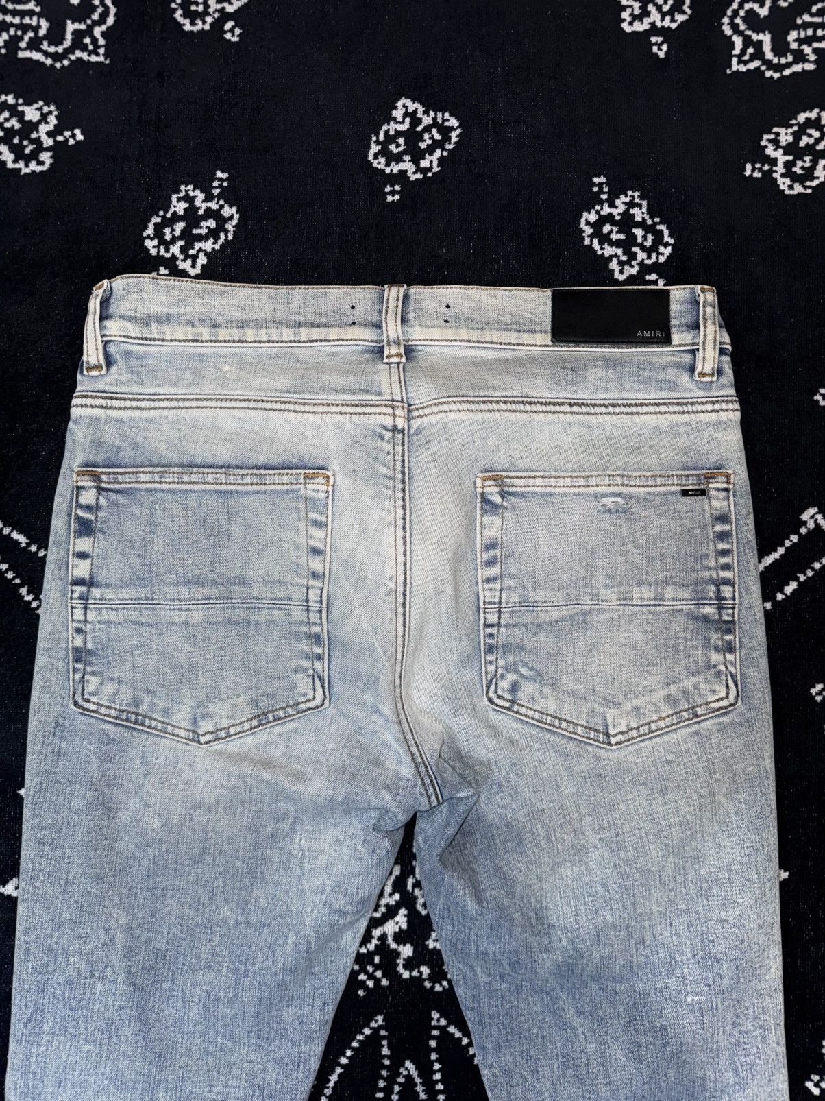 Amiri AMIRI MX1 BLUE DISTRESSED JEANS Size US 31 - 16 Thumbnail