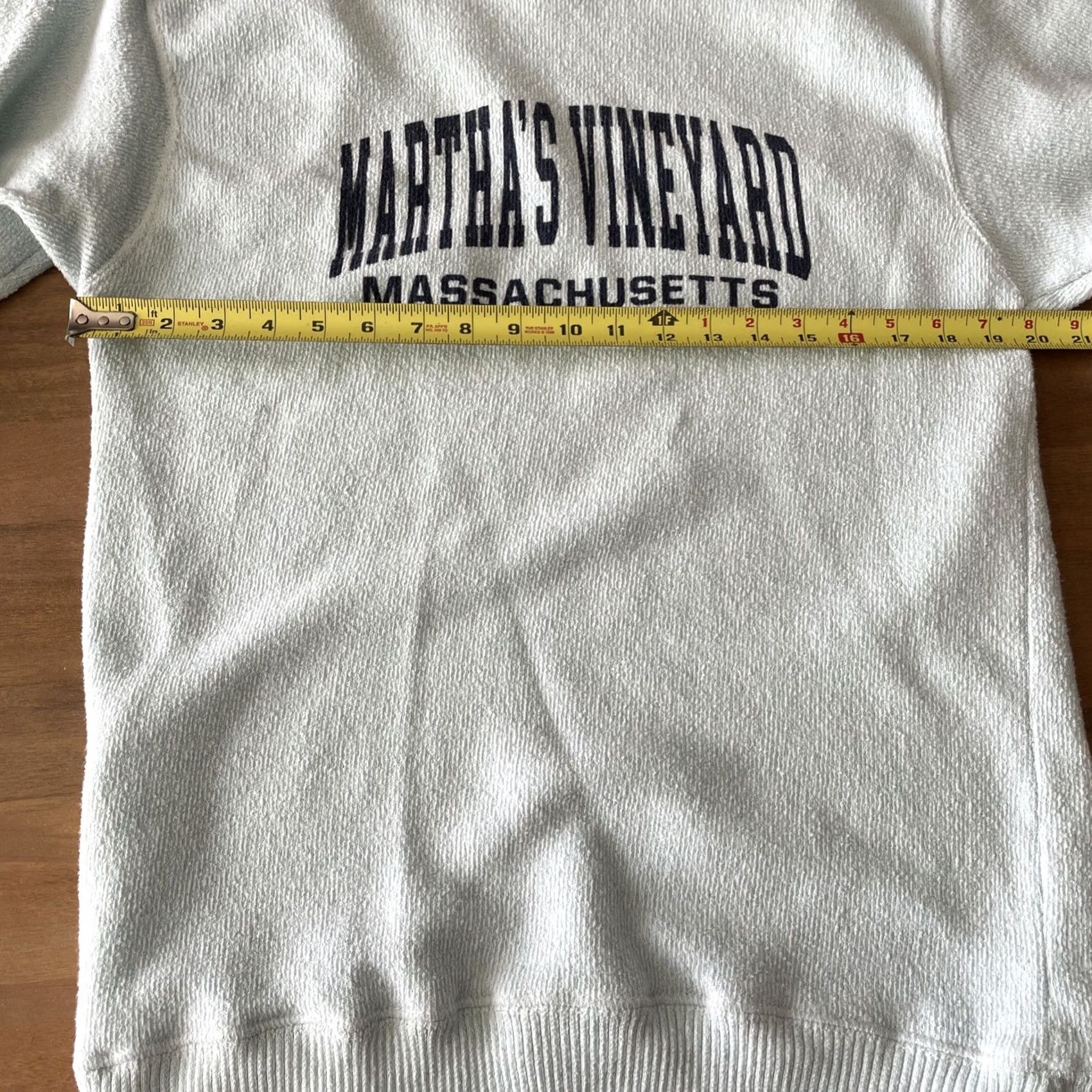 Vintage VINTAGE Martha's Vineyard Sweatshirt Womens L Light Blue Terry Massachusetts USA Size L / US 10 / IT 46 - 6 Thumbnail