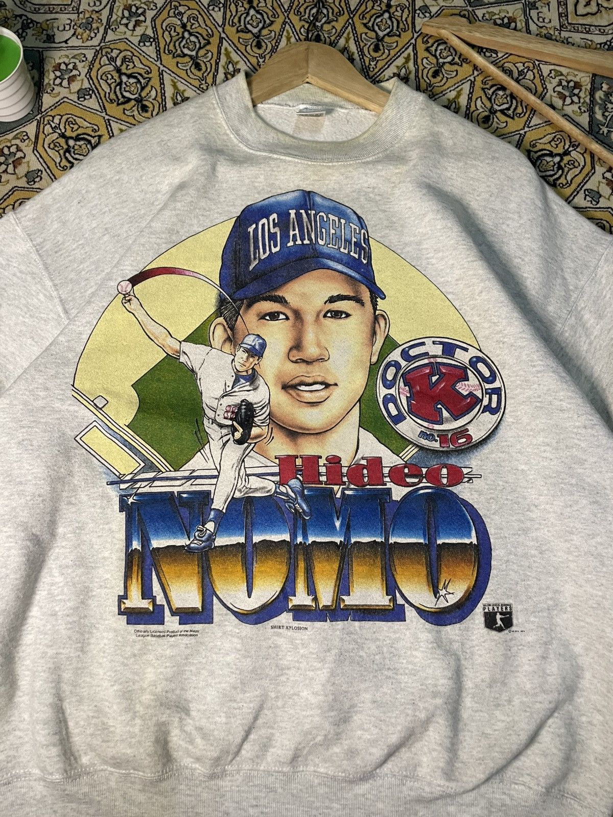 MLB Vintage 90s FOTL x Hideo Nomo Los Angeles Dodgers Size US XL / EU 56 / 4 - 2 Thumbnail