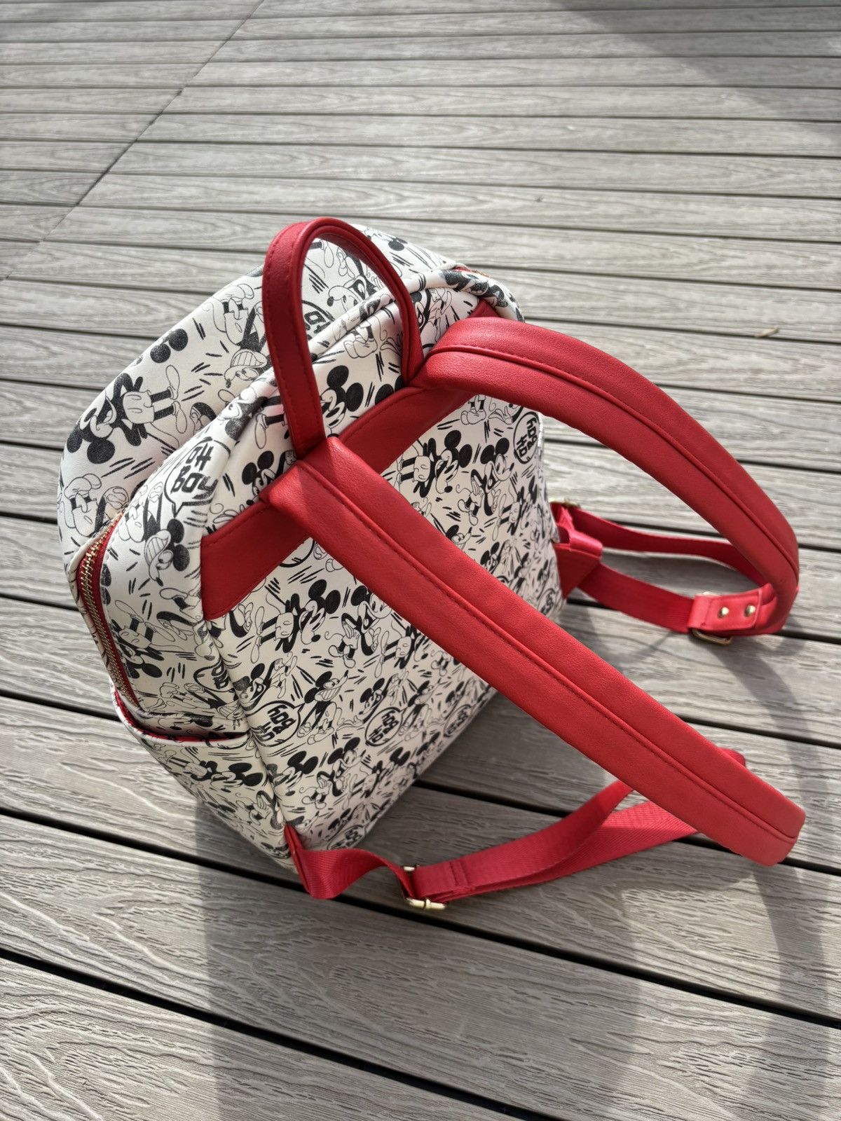 Disney Disney x Loungefly Mickey Mouse Mini Backpack Red White Size ONE SIZE - 3 Thumbnail