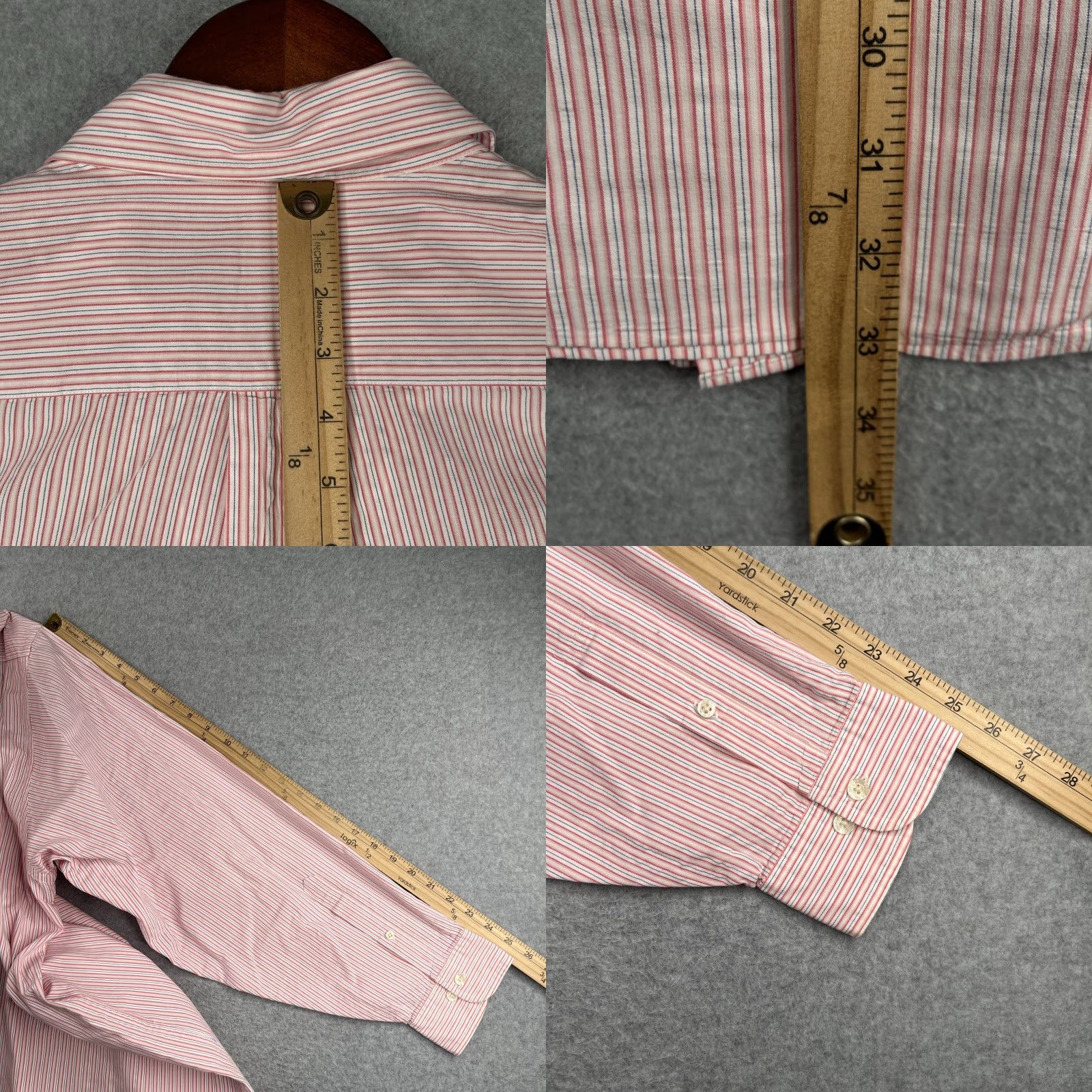 Brooks Brothers Brooks Brothers 346 Shirt XL Pink Striped Button-Up Long Sleeve Mens Size US XL / EU 56 / 4 - 8 Thumbnail