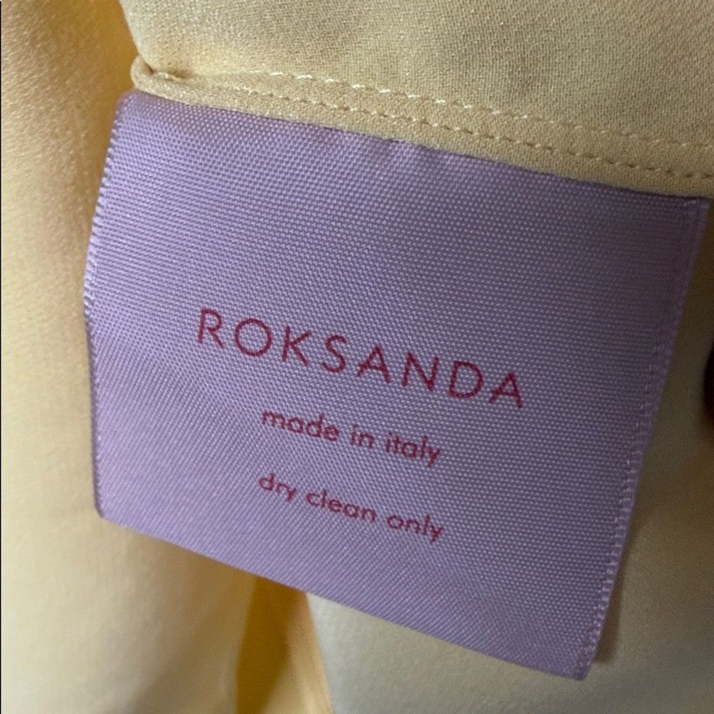 ROKSANDA NWOT Roksanda 100% silk yellow full ruffle cuffs blouse sz 8 Size M / US 6-8 / IT 42-44 - 8 Thumbnail