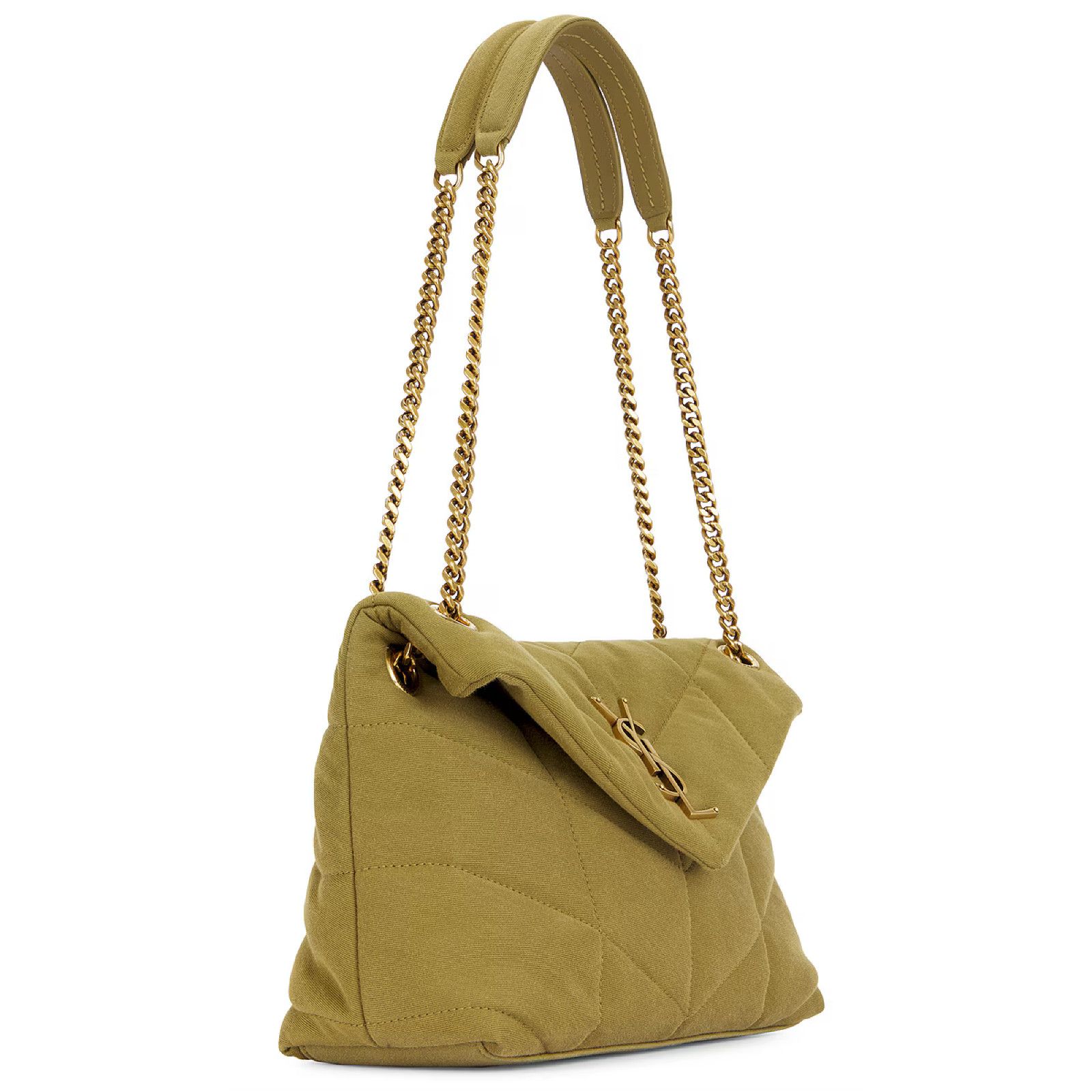 Yves Saint Laurent Saint Laurent Small Puffer Fir Green Gold YSL Crossbody Bag Size ONE SIZE - 12 Thumbnail