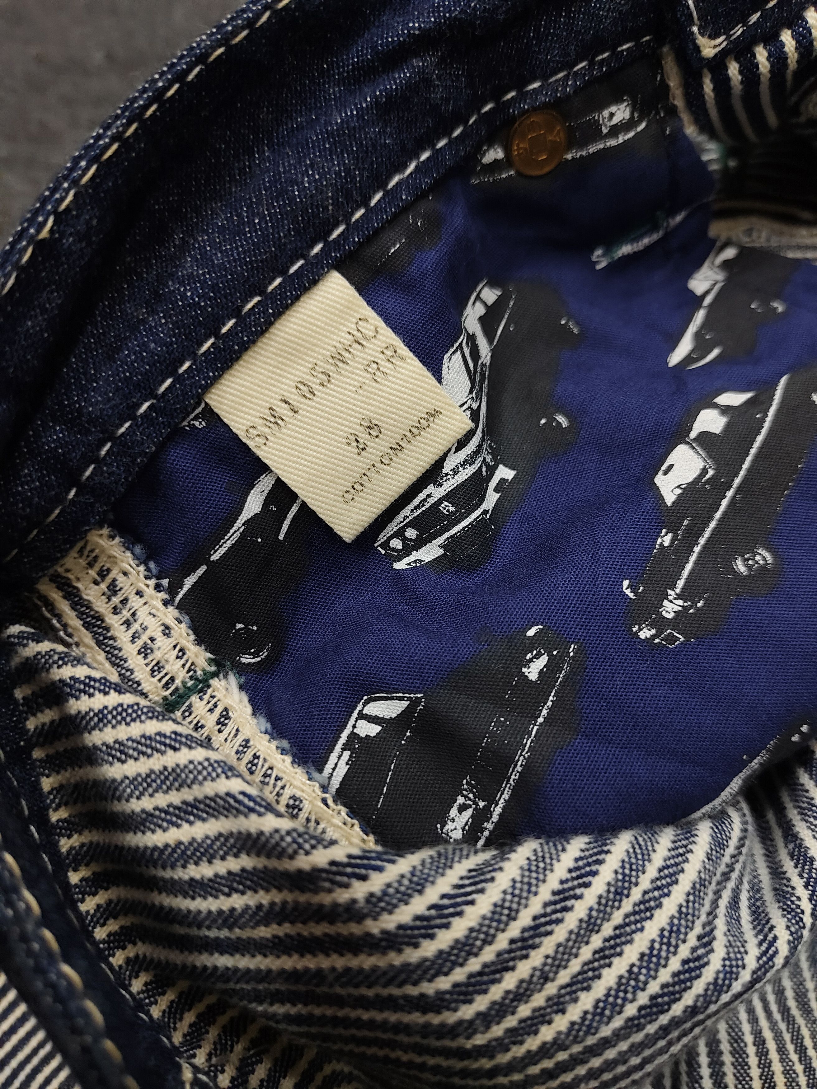 Japanese Brand RARE🔥Vtg Samurai Jeans Hickory Short Size US 28 / EU 44 - 6 Thumbnail