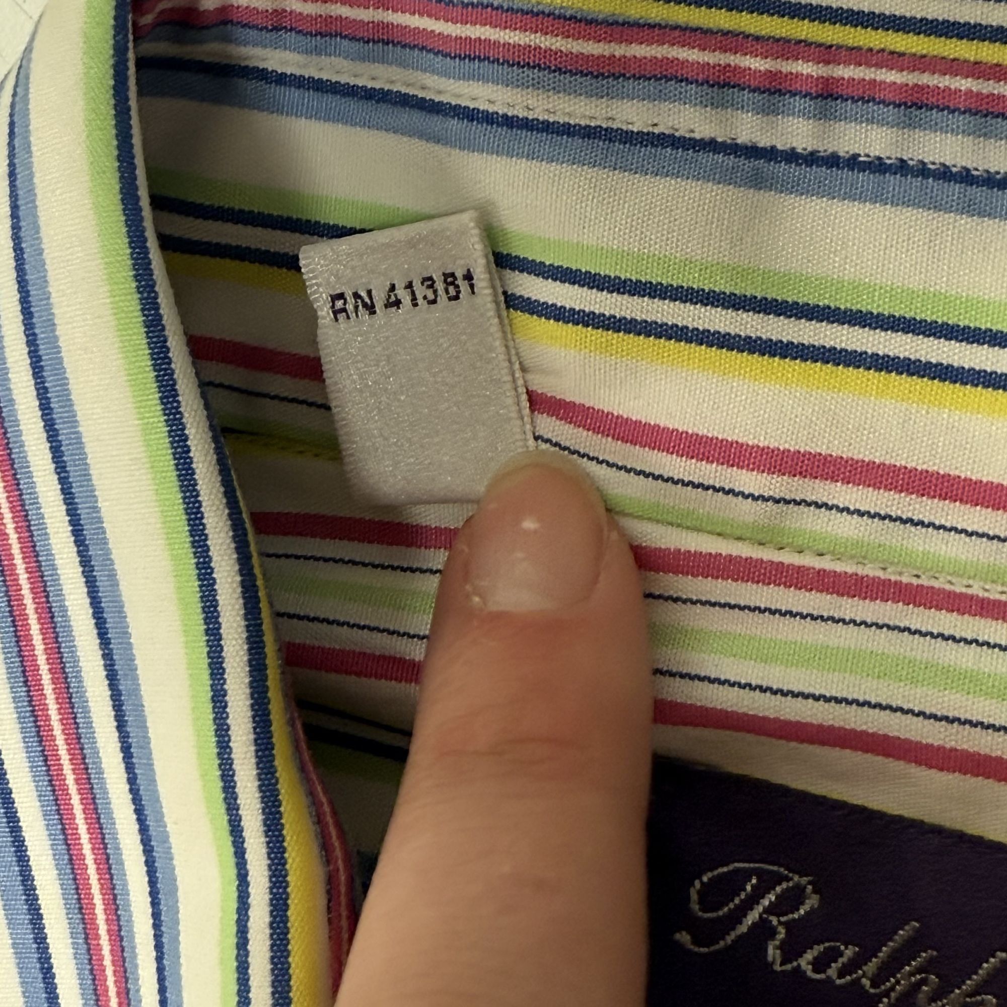 Ralph Lauren Purple Label Vtg Ralph Lauren Italy PURPLE LABEL RAINBOW Stripe Shirt Size US XL / EU 56 / 4 - 14 Thumbnail