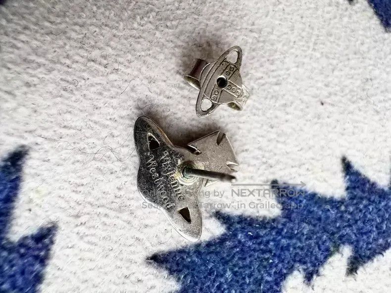 Vivienne Westwood Vivienne Westwood Black and White Tai Chi Stud Earrings Size ONE SIZE - 3 Thumbnail