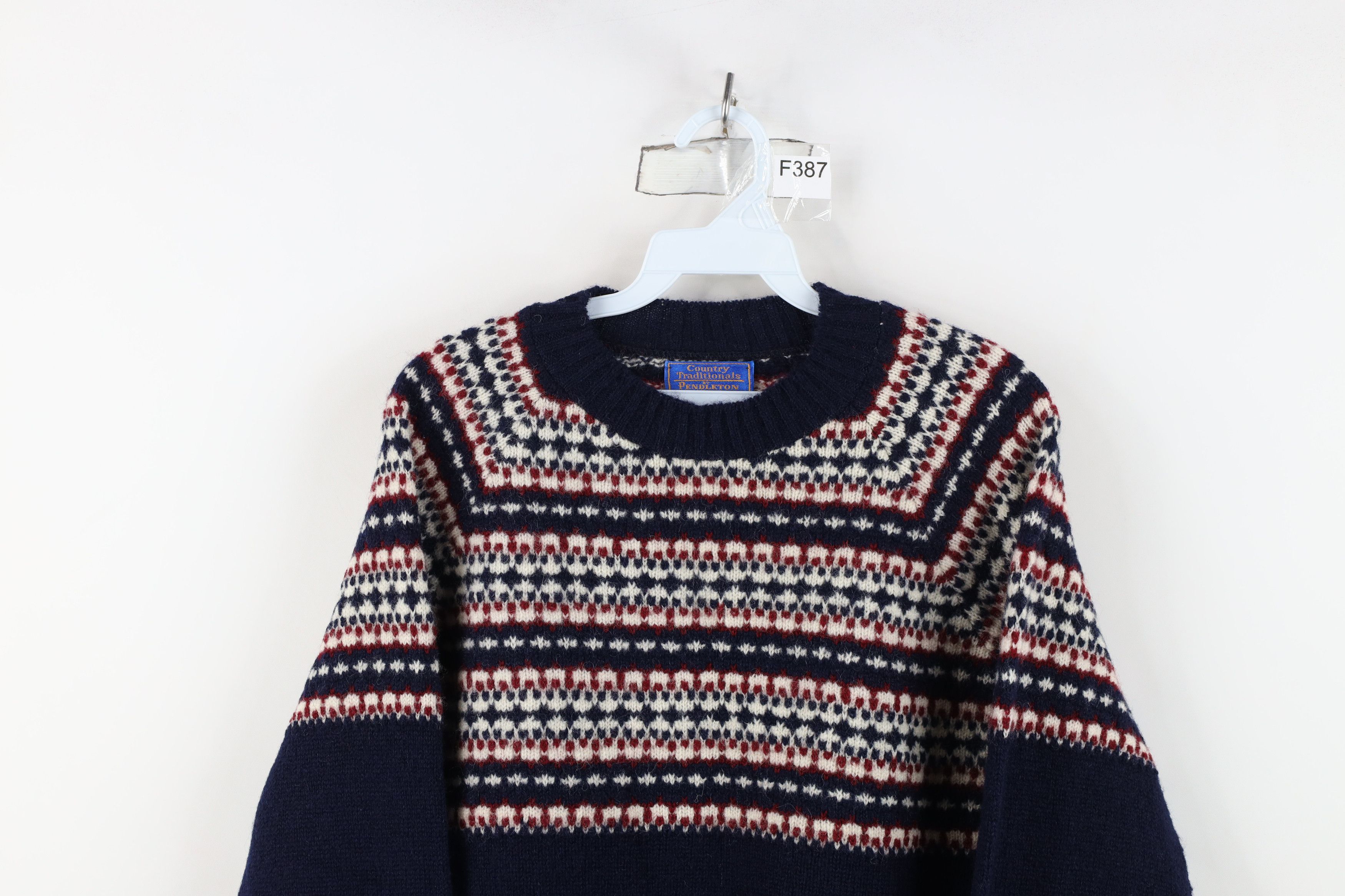Pendleton Vintage 70s Pendleton Wool Fair Isle Knit Sweater USA Size L / US 10 / IT 46 - 2 Thumbnail