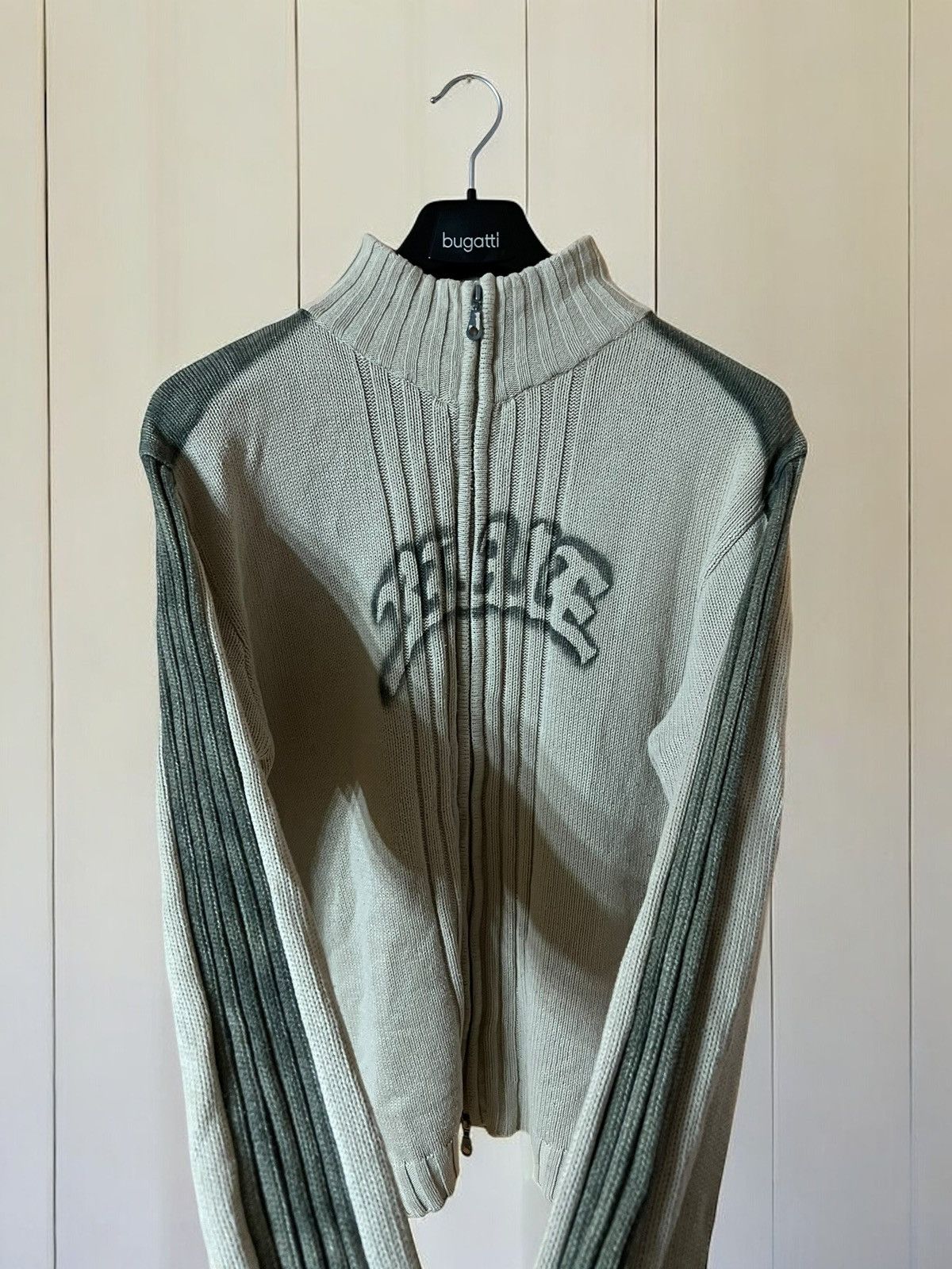 Vintage VINTAGE HEAVY KNITTED GRAFFITI LOGO METAL ZIPPER SWEATER Size US L / EU 52-54 / 3 - 2 Thumbnail