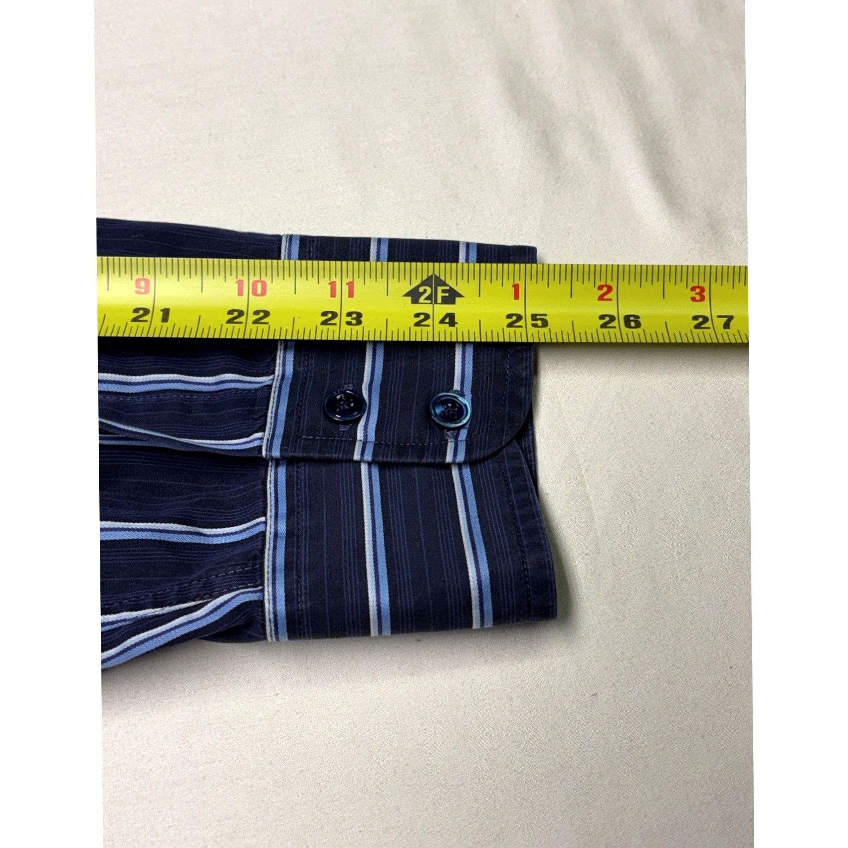 Faconnable VINTAGE Faconnable Shirt Mens XL Blue White Stripe Button-Down Casual Workwear Business Long Sleeve Cotton Button-Up Boys? Size US XL / EU 56 / 4 - 8 Thumbnail