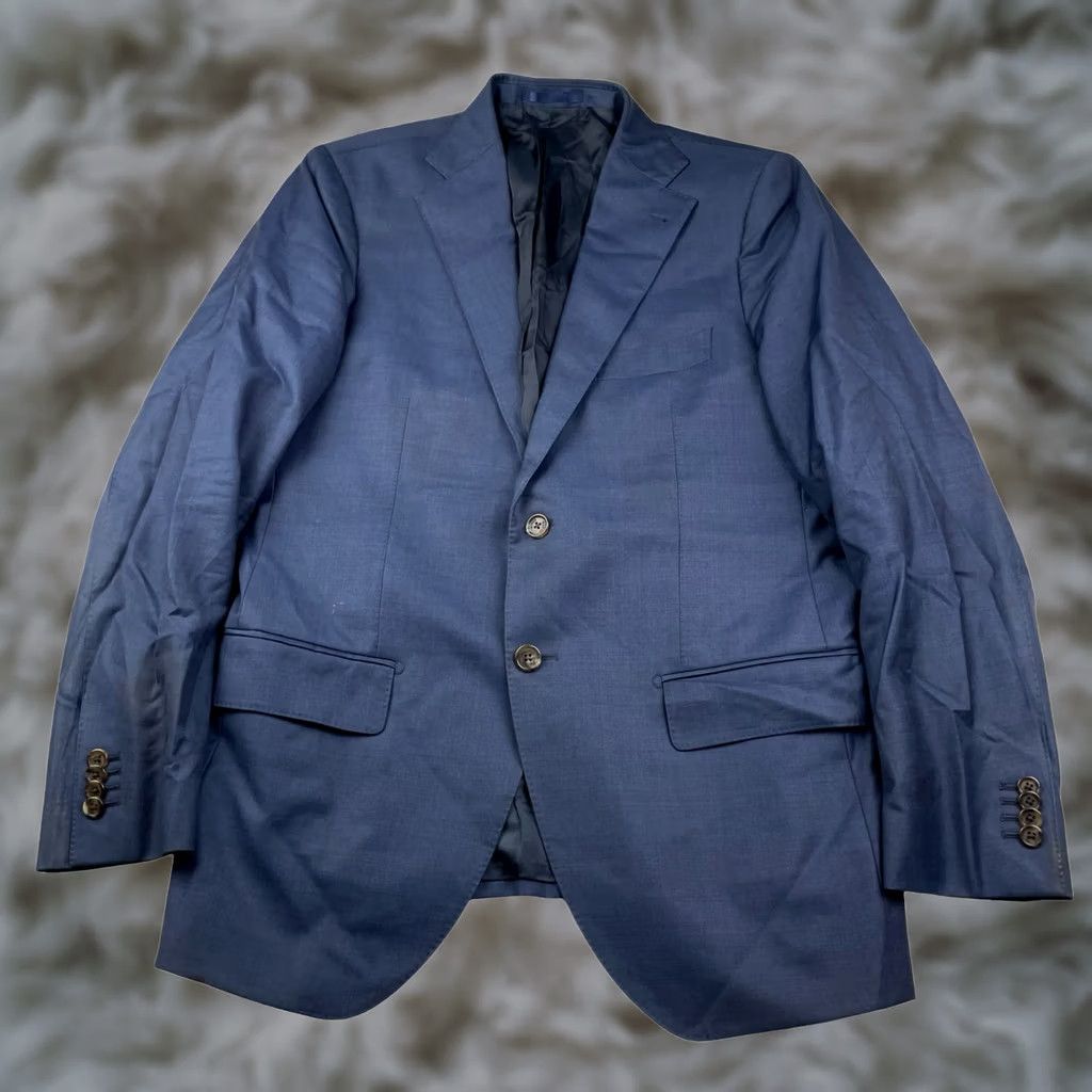 Proper Cloth Proper Cloth Men's Blazer Navy Blue Slim Fit 2-Button 40R Wool Size 40R - 1 Thumbnail