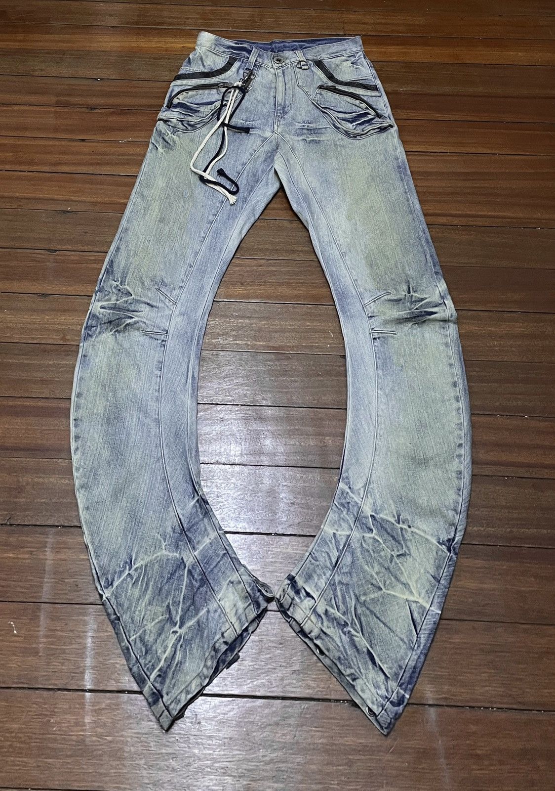 If Six Was Nine Very Rare Vintage Japanese Brand PPFM Curve Jeans 1990s Size US 31 - 1 Thumbnail