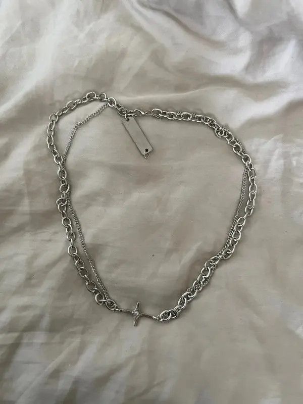 VIBE Punk Double Layer Cross Chain Necklace Size ONE SIZE - 8 Thumbnail