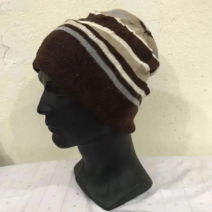 Japanese Brand Japanese Brand Stripe Design Beanie Hat Size ONE SIZE - 2 Thumbnail