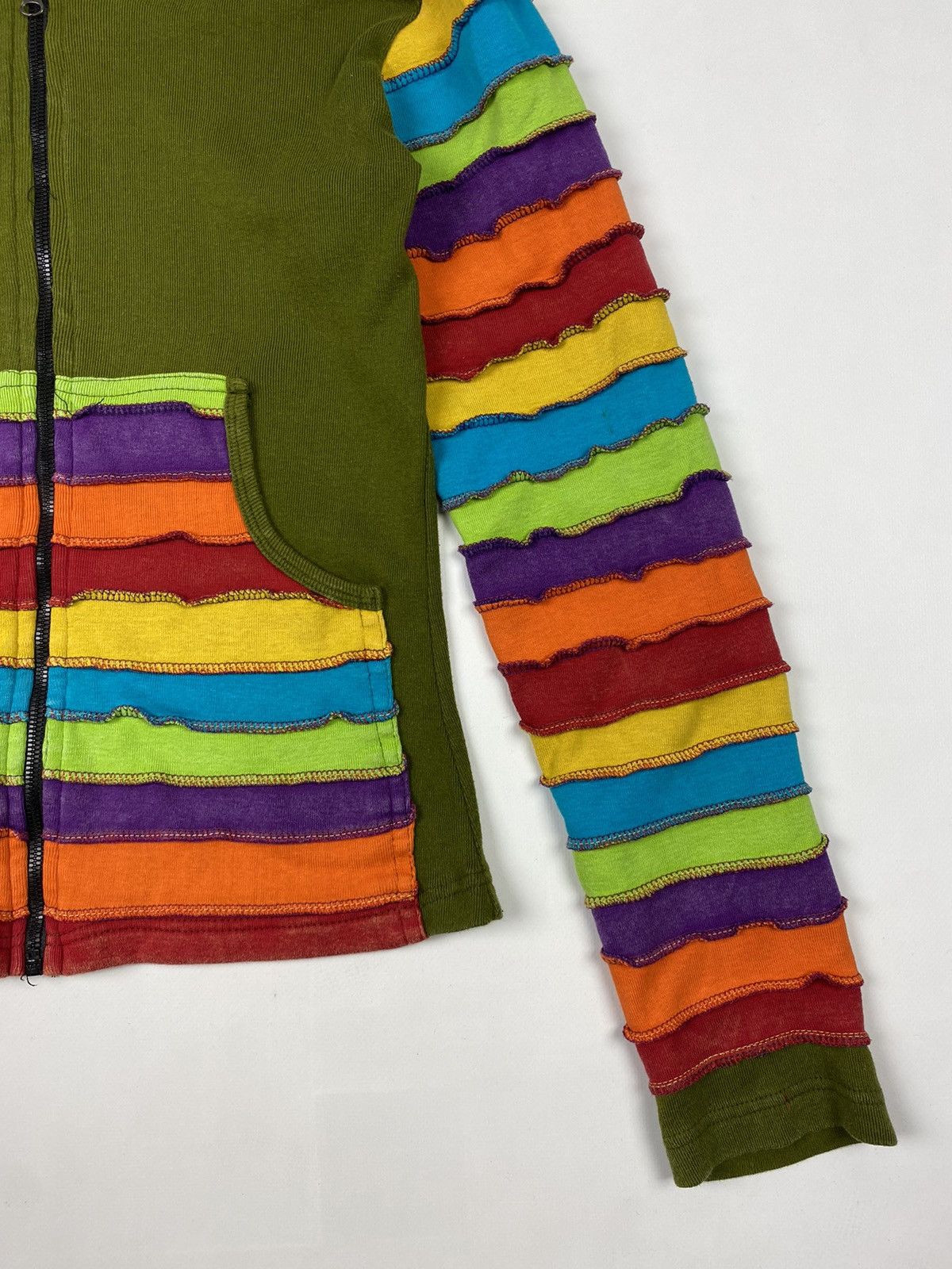 Vintage Y2K Vintage Nepalese Fairy Patchwork Hoodie Size L / US 10 / IT 46 - 5 Thumbnail