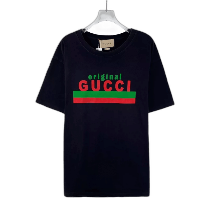 Gucci Gucci Black Logo Printed Short Sleeve TShirt-2506 Size M / US 6-8 / IT 42-44 - 1 Thumbnail
