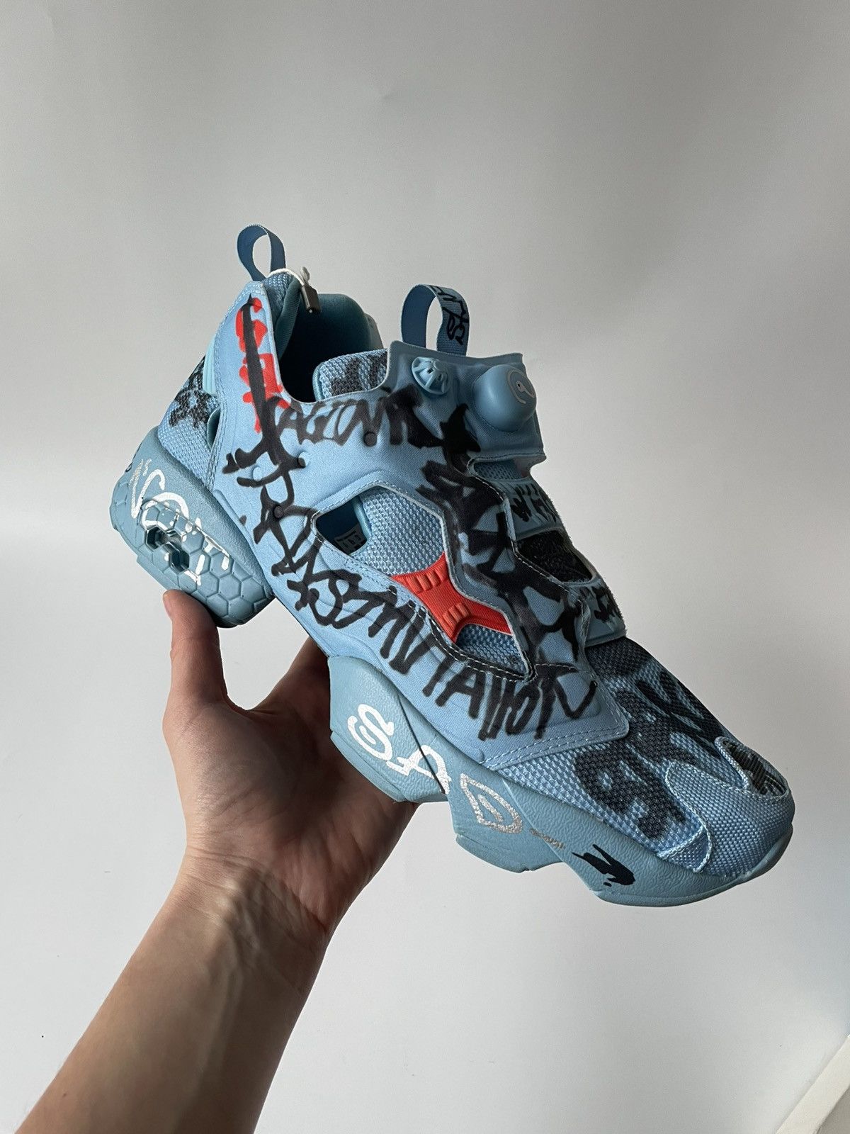 Reebok × Vetements Vetements Reebok Insta Pump Graffiti Sneakers Size US 12 / EU 45 - 7 Thumbnail