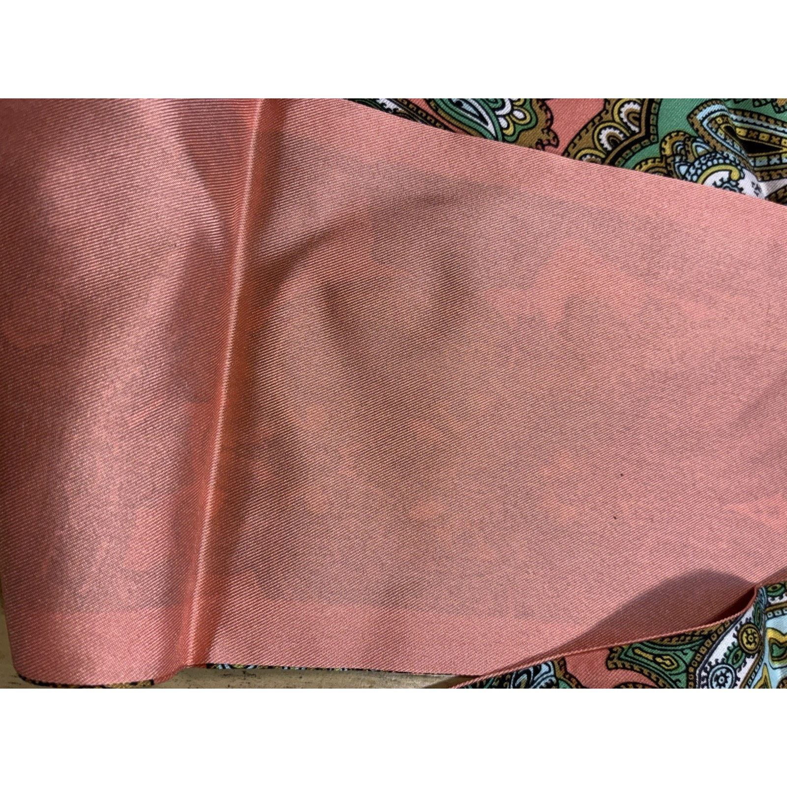 Talbots NWT Talbots 100% Silk Skinny Scarf Twilly Paisley Scarf Pink Size ONE SIZE - 6 Thumbnail