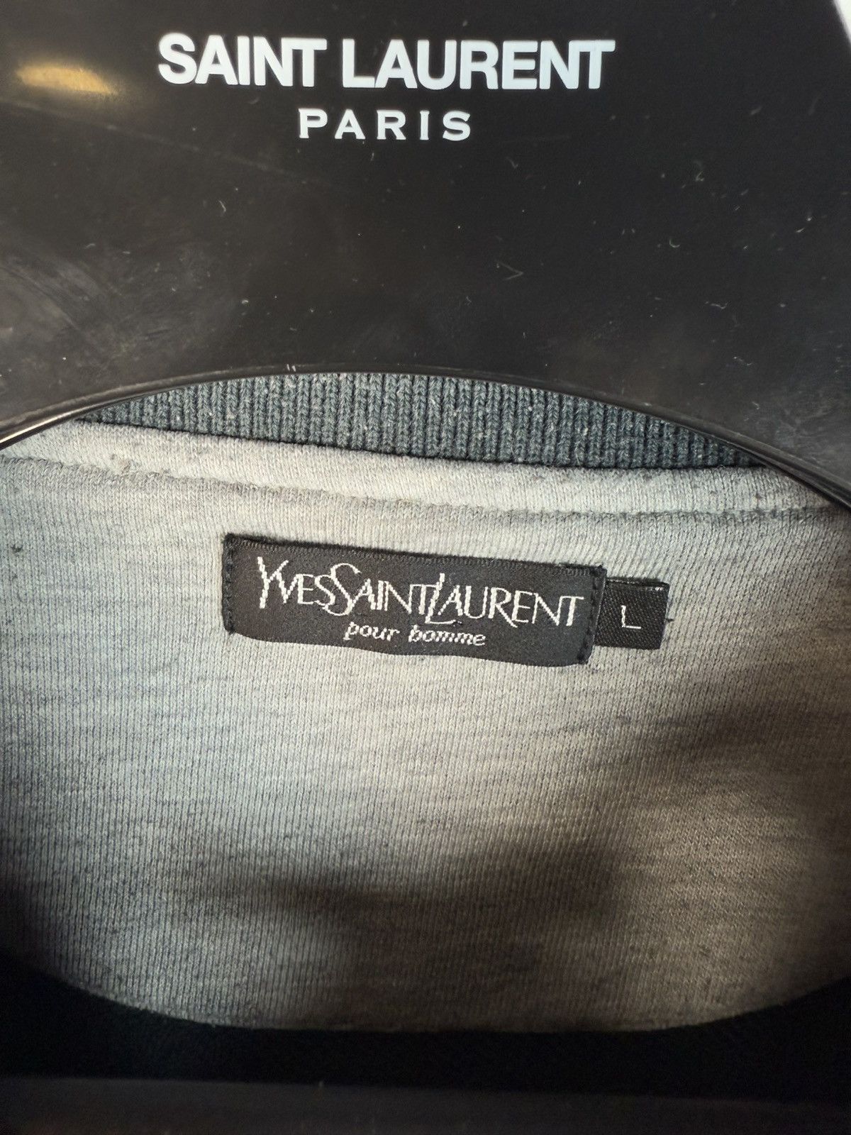 Yves Saint Laurent 90s YSL Sweatshirt 1/4 Quarter Zip Grey Sweater Vintage Size US L / EU 52-54 / 3 - 9 Thumbnail