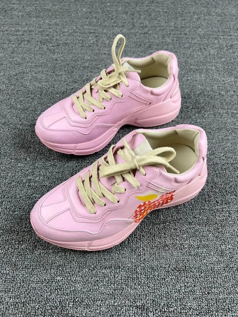 Gucci Gucci Pink Dad Shoes with Yellow Accents. Size US 6.5 / EU 39-40 - 1 Thumbnail