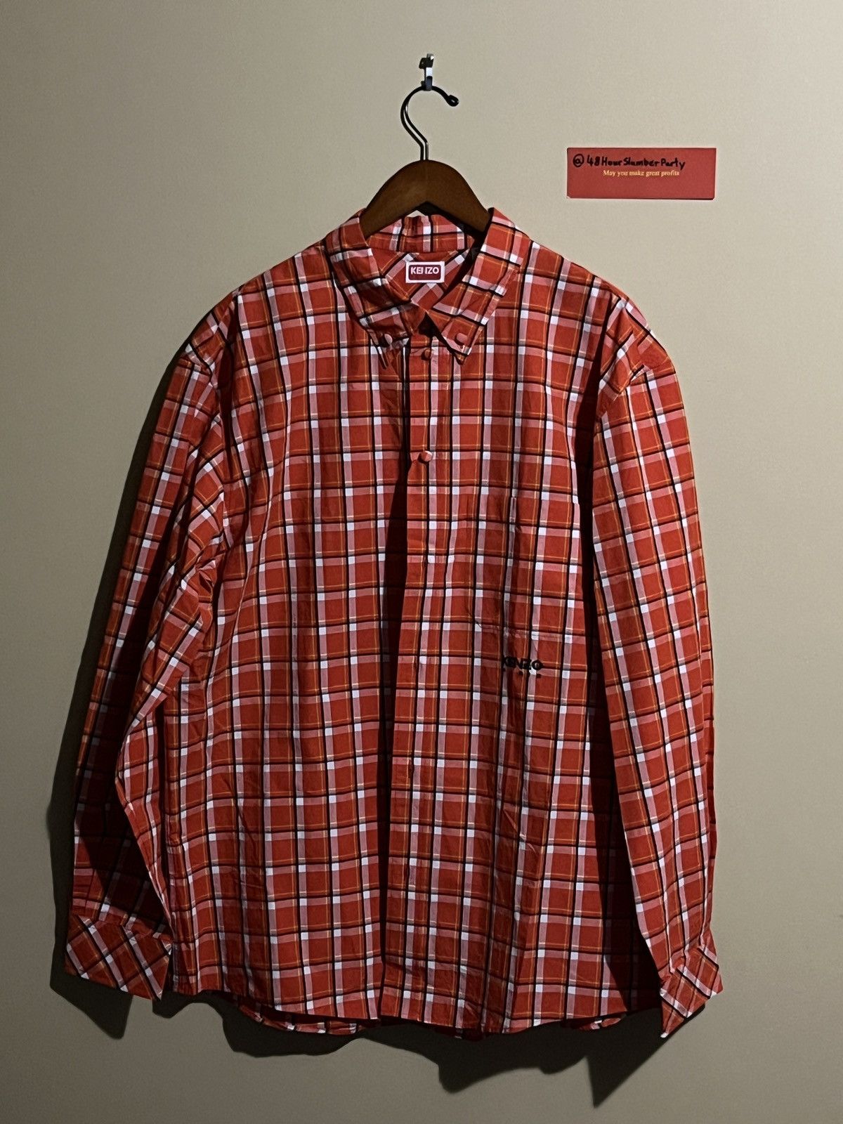 Kenzo Kenzo Check Casual Button Up Shirt - XL/17 Size US XL / EU 56 / 4 - 1 Thumbnail