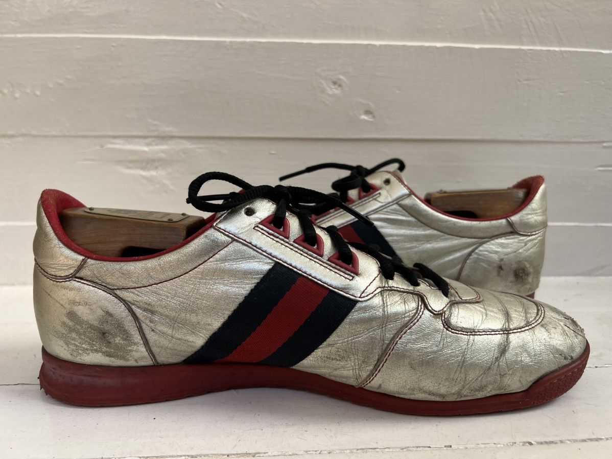 Gucci GUCCI Guccissima Silver Sneakers ITALY Mens Shoes 233334 Size US 9 / EU 42 - 6 Thumbnail